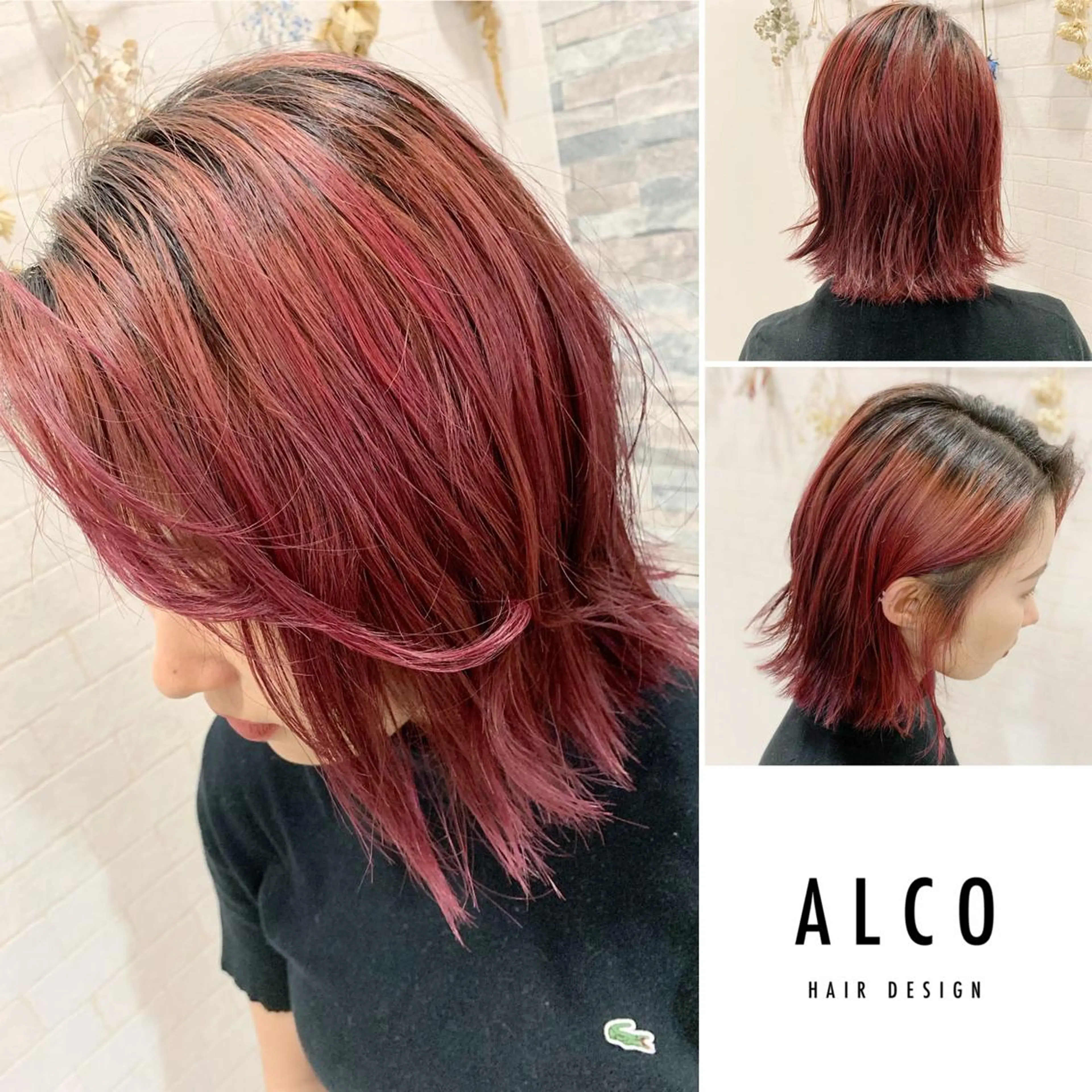 ミディアム カラー ワタイショウタ 髪質改善✨眉毛サロンのヘアスタイル