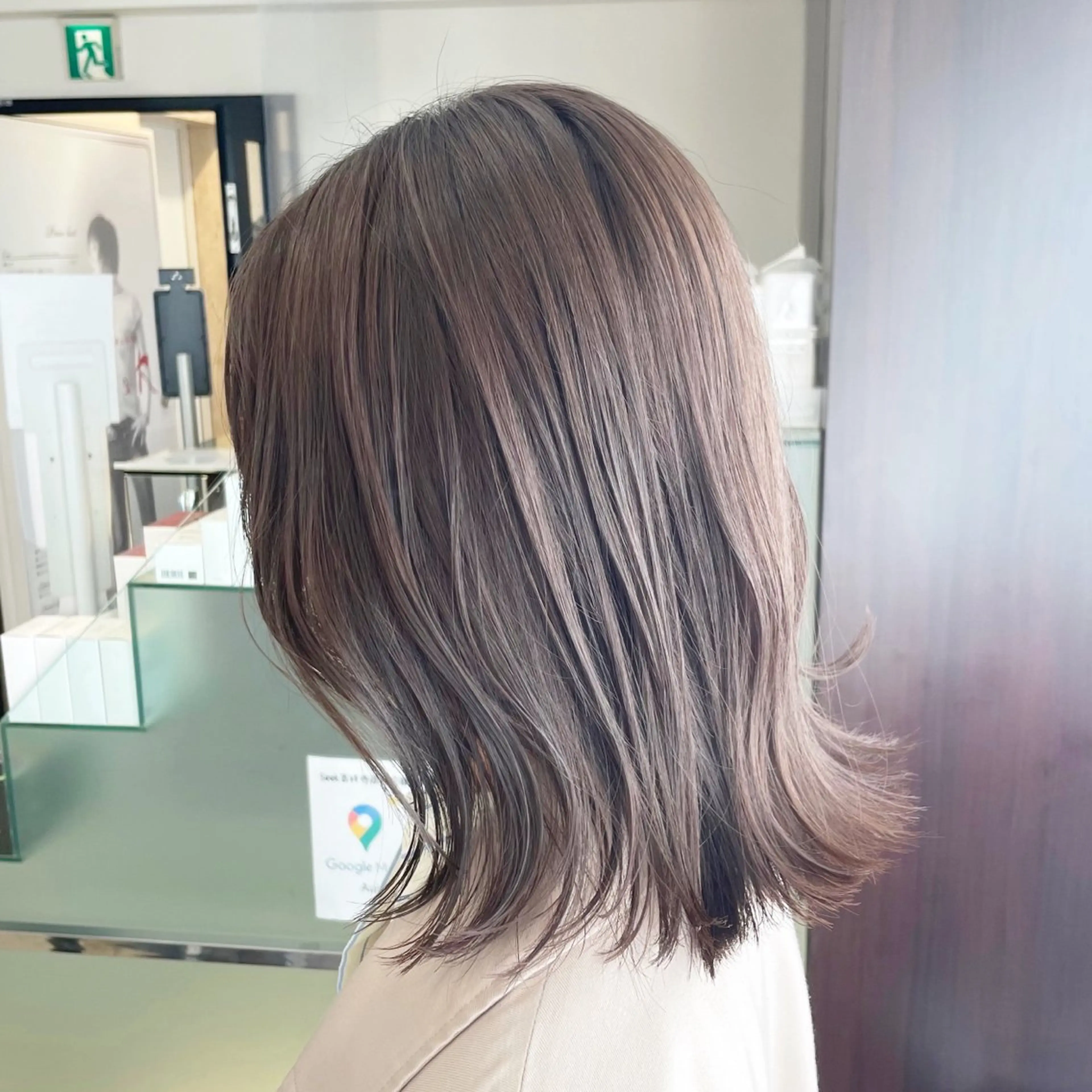 ミディアム カラー ヘアアレンジ 透明感カラー グレージュ オリーブグレージュ オリーブグレー ヘアカラー トリートメント HARUKI MINATO Japan SENDAI所属・🌈【透明感・韓国 ヘア】がっきー🌈のヘアスタイル