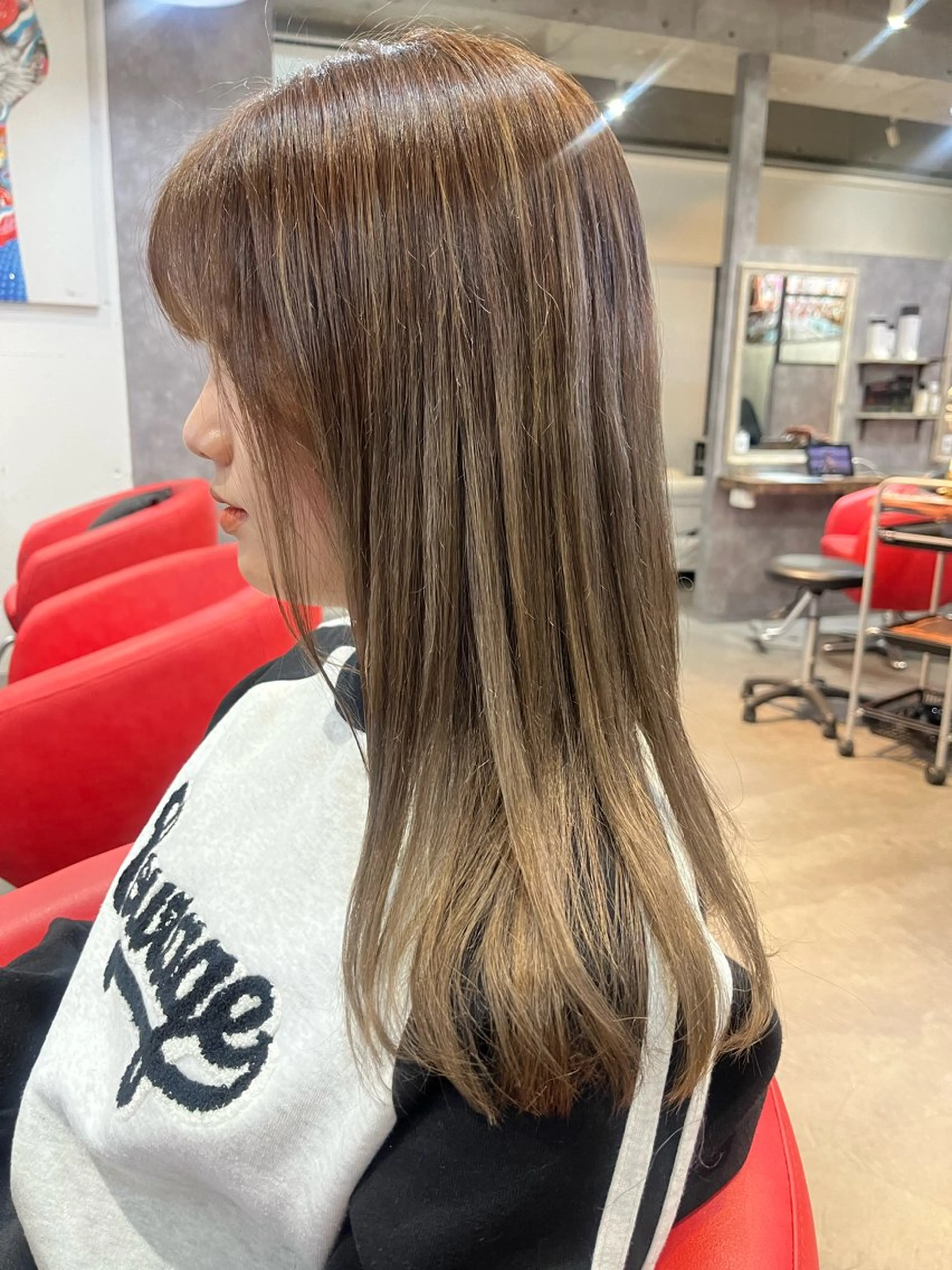 セミロング カラー カット ヘアカラー 駅チカ【ali'i】 アリイ花崎友美☘のヘアスタイル