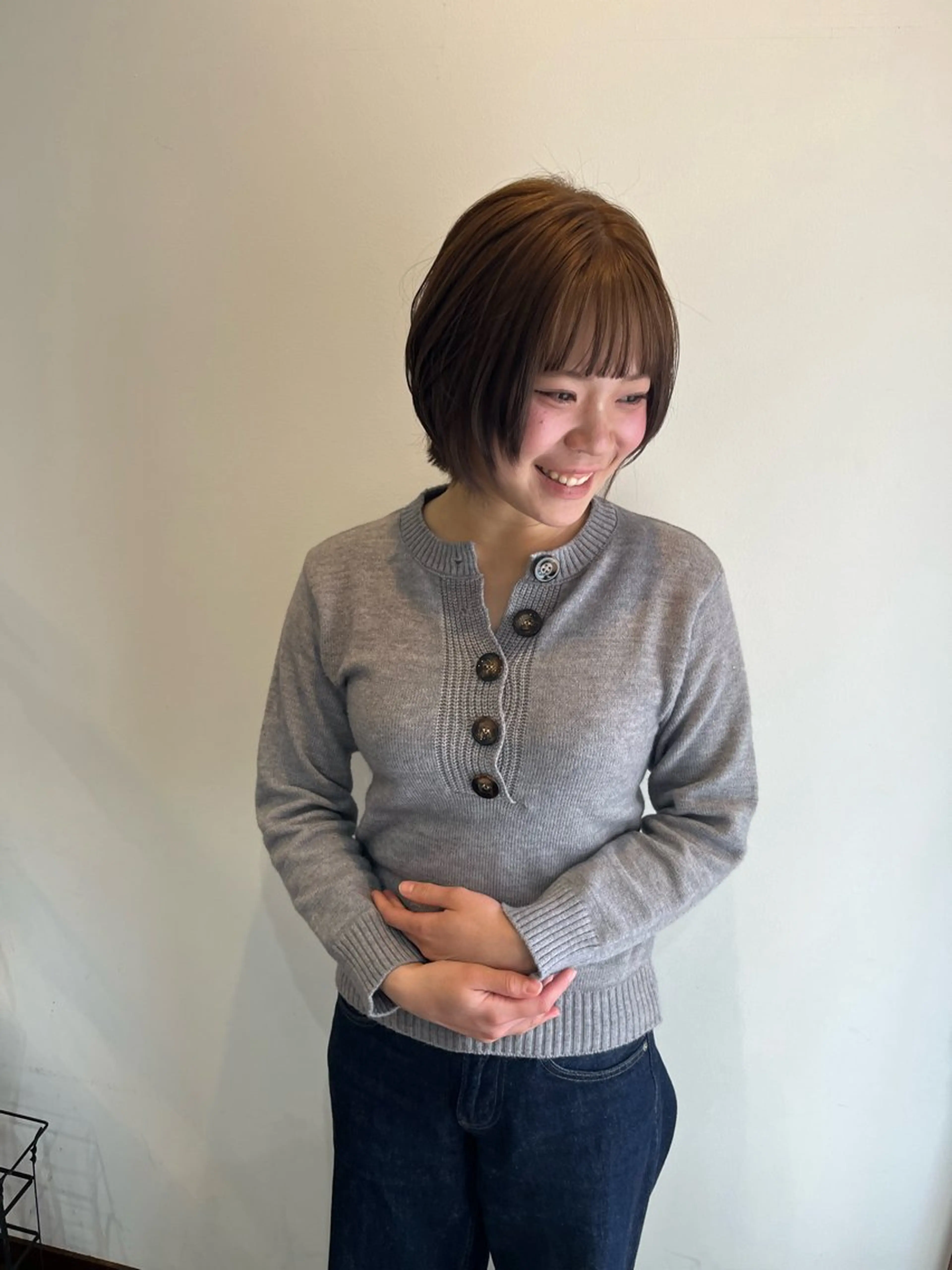 ショート ボブレイヤー ボブ レイヤーカット カット ヘアカラー Haute Couture Rencontrer 西京極店所属・金岡 碧のヘアスタイル