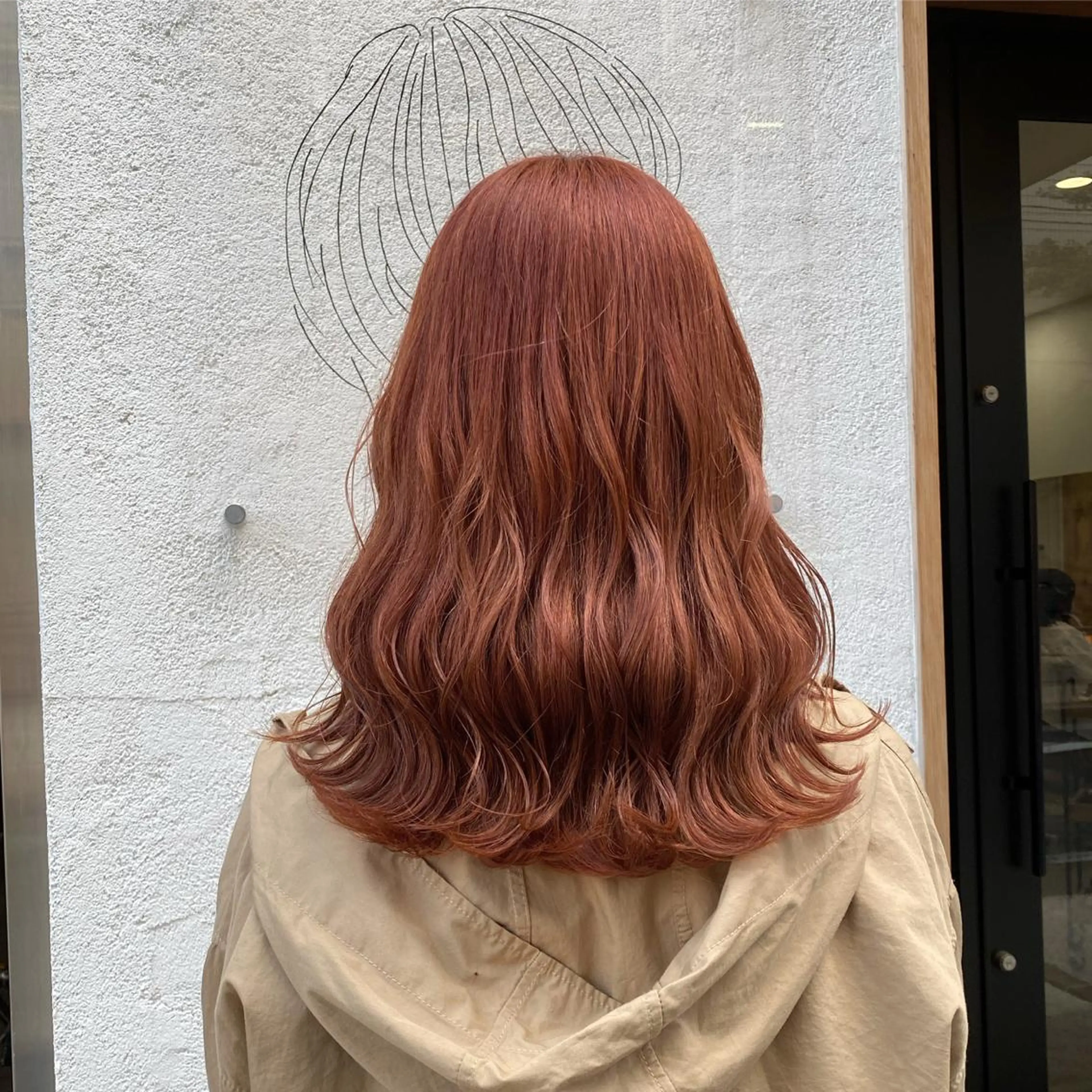 カラー オレンジ ヘアカラー ブリーチカラー よねだまことのヘアスタイル