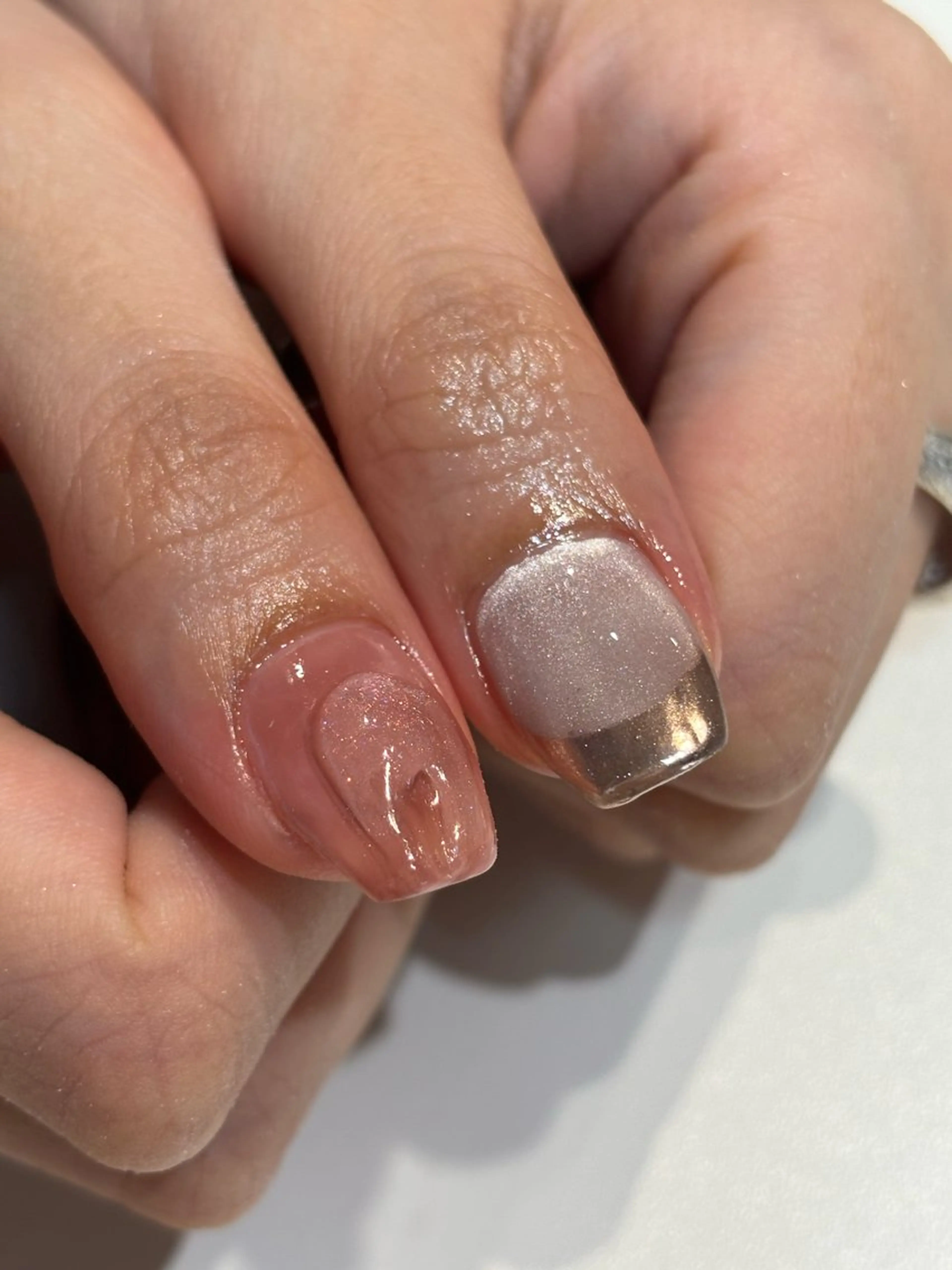 ネイル フットネイル フレンチネイル ジェルネイル グラデーション マグネットネイル ハンドネイル ヘアー.ネイル二刀流 misa🫧のヘアスタイル