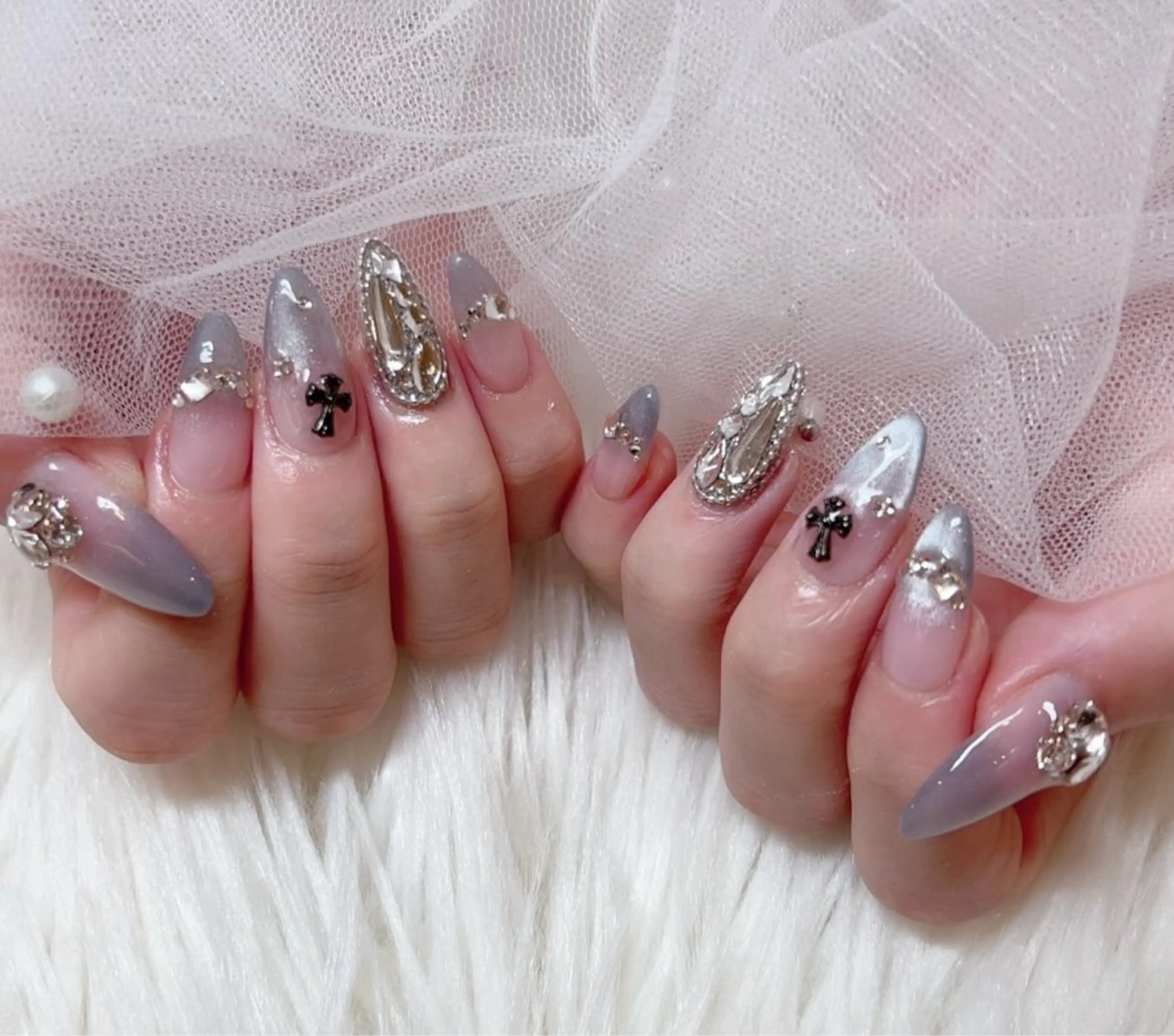 ネイル 韓国ネイル 持ち込み ニュアンスネイル ネイルチップ ハンドネイル TABI ANA.CHUOのネイルデザイン