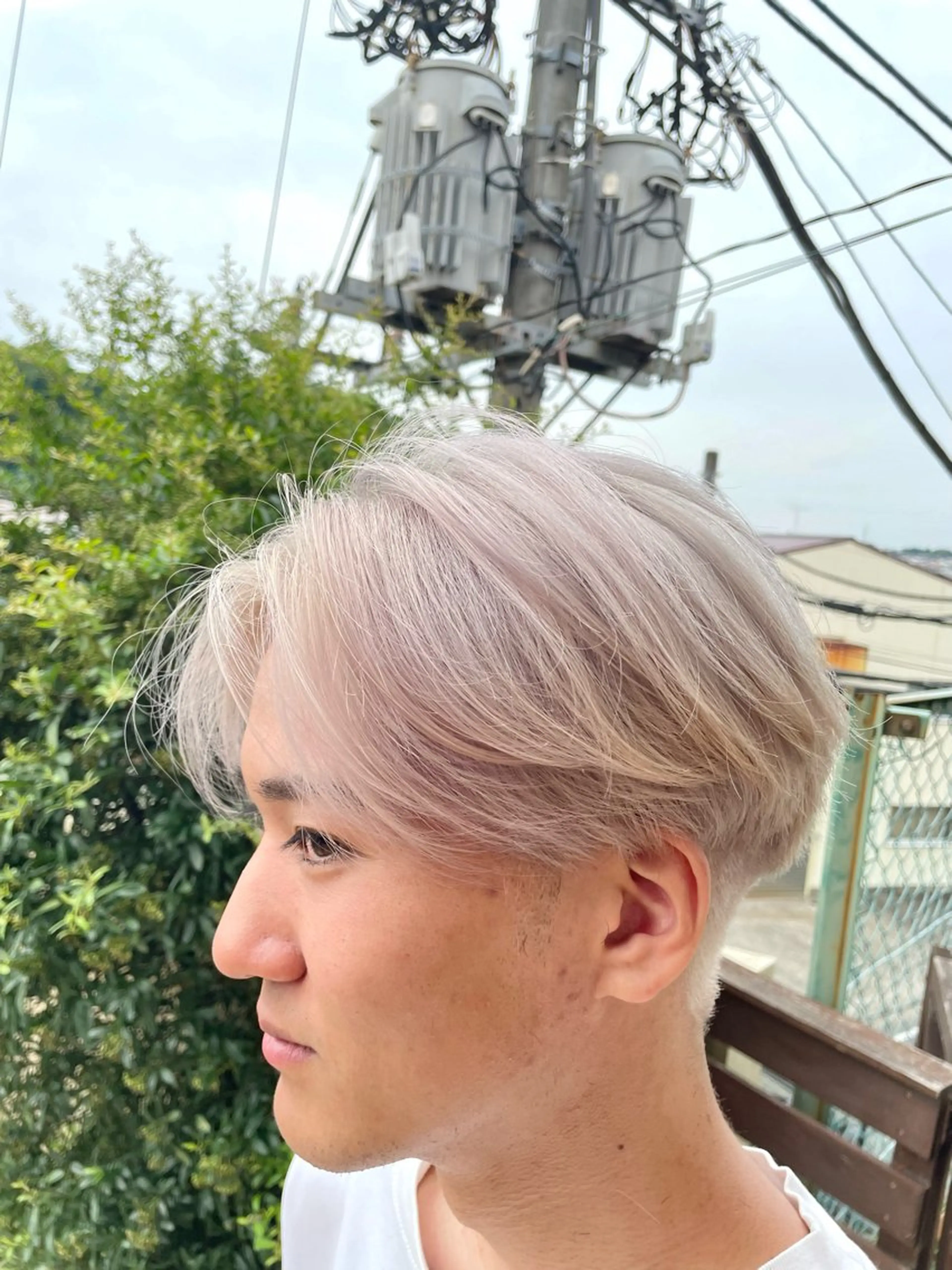 カラー メンズ メンズブリーチ ブリーチ Koya ショート/ボブのヘアスタイル