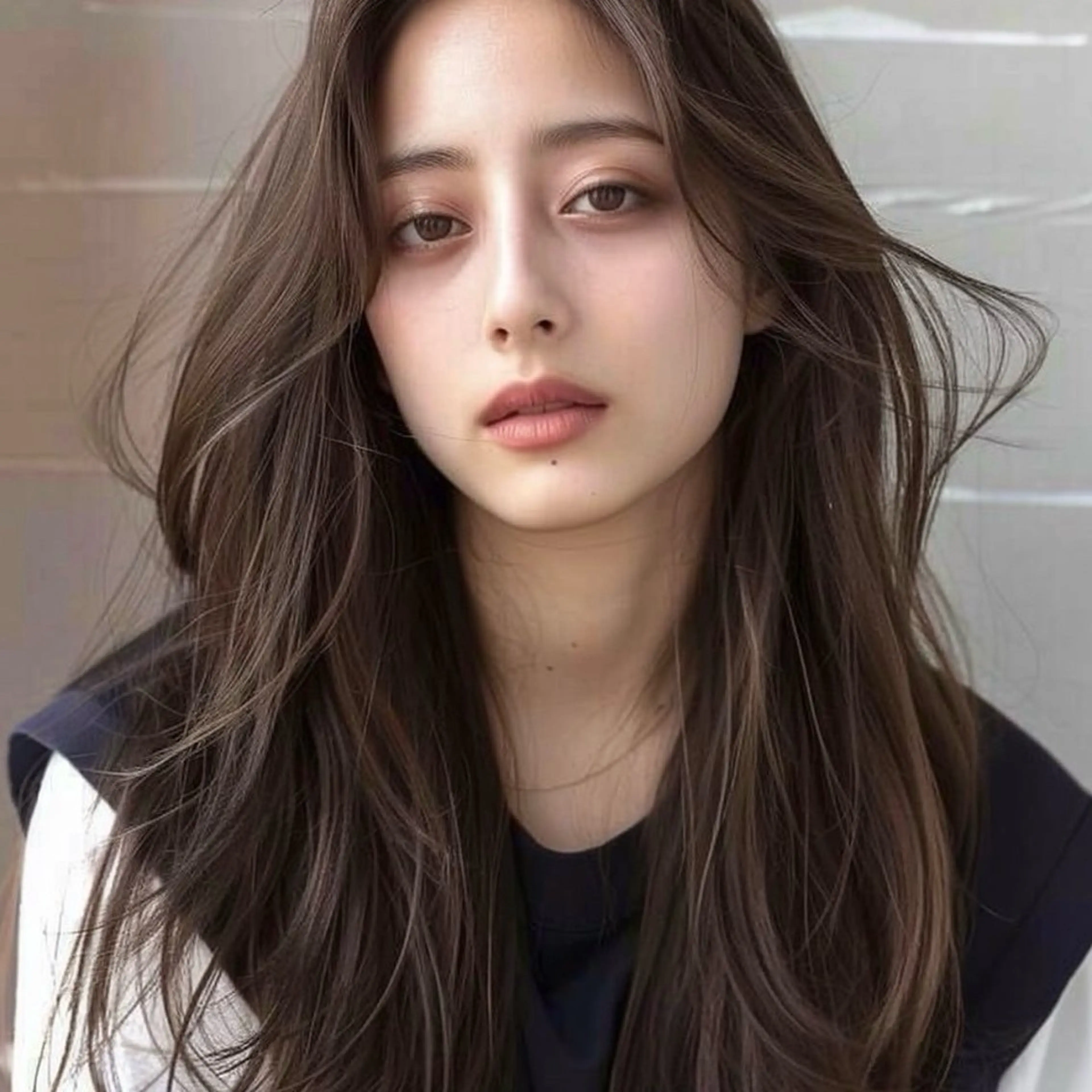 ロング カラー 岡田 佳子のヘアスタイル