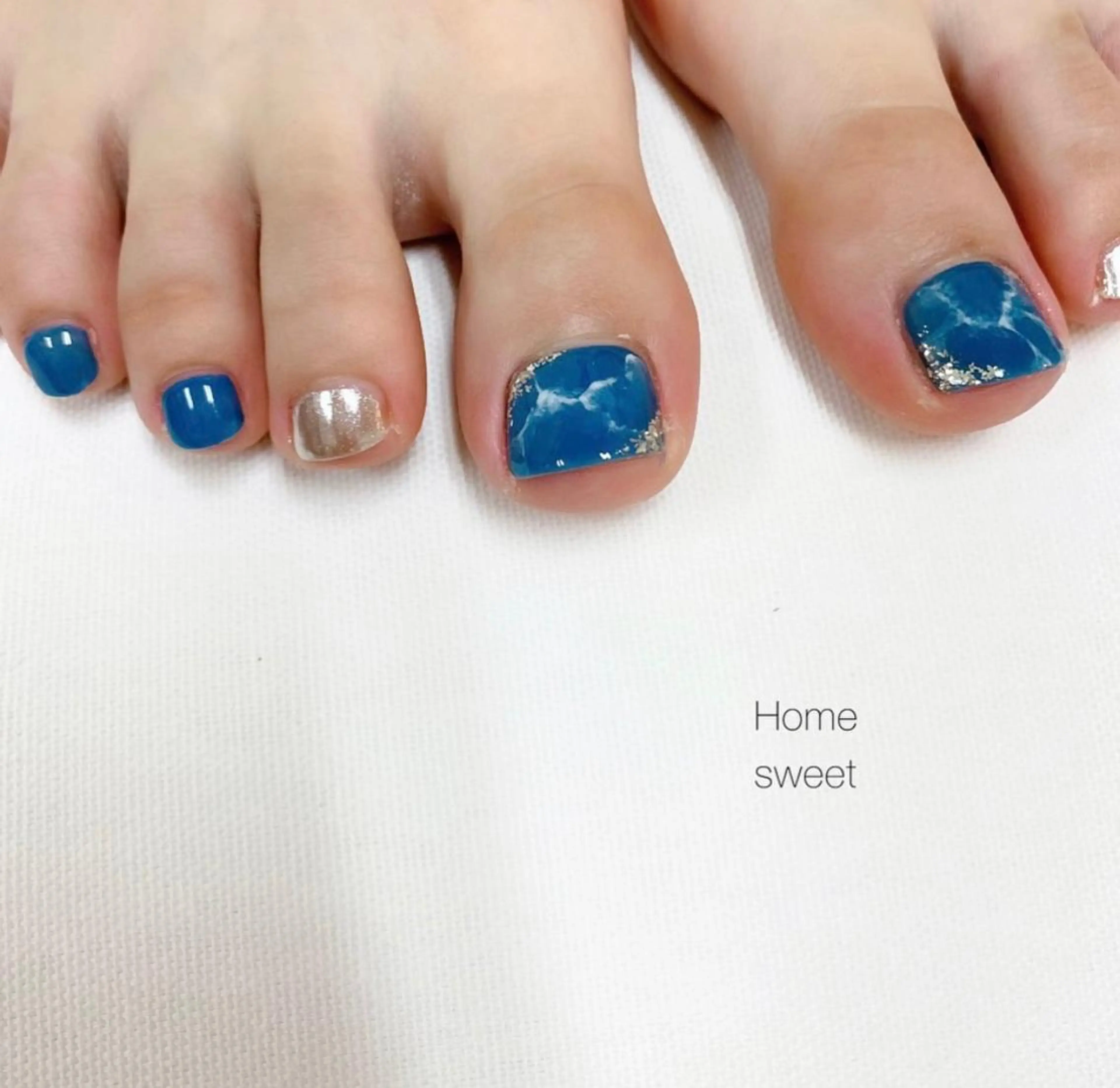 ネイル 大理石ネイル(マーブル) シンプルネイル フットネイル ショートネイル. Home sweetのネイルデザイン