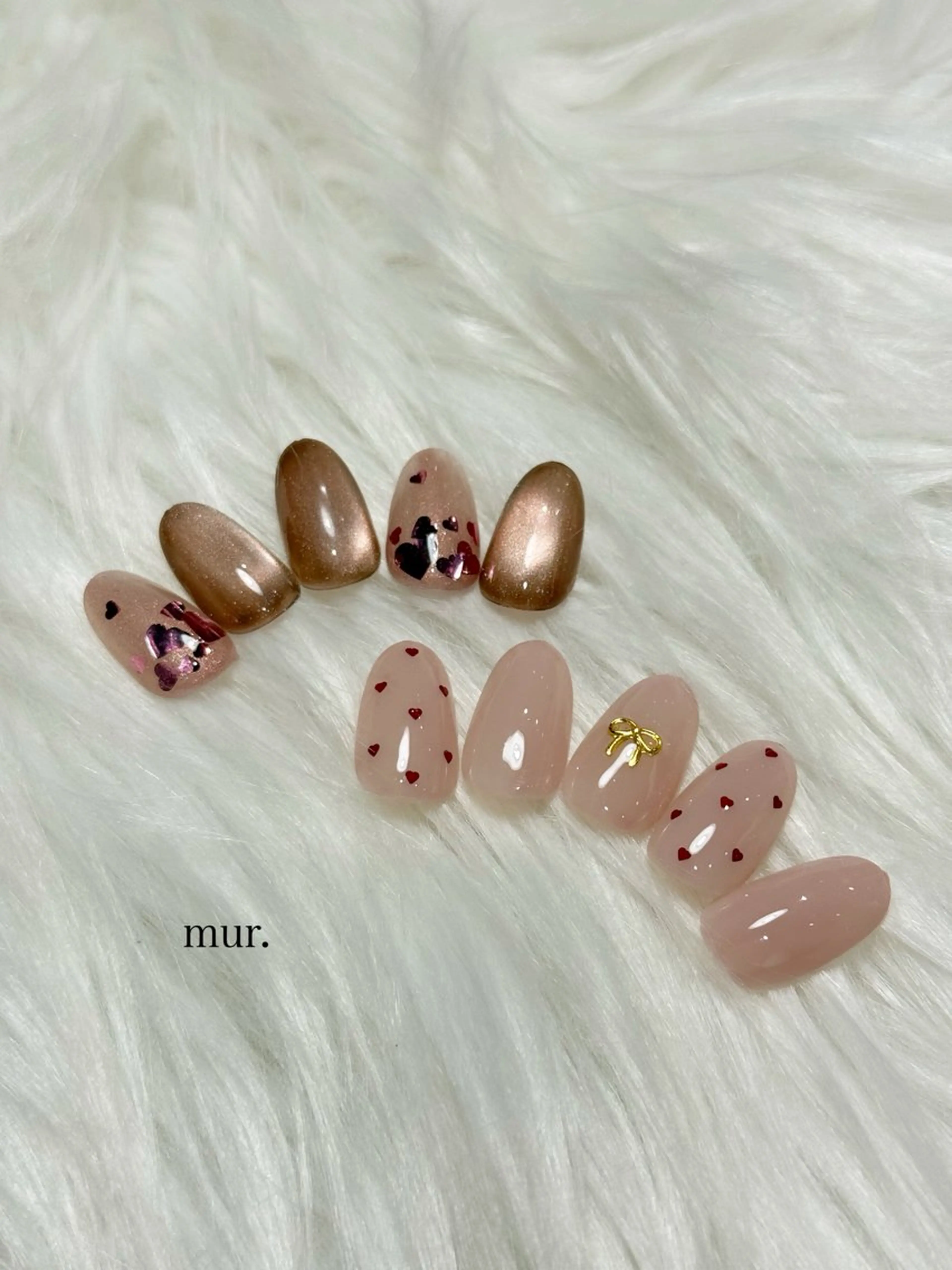 ネイル アートネイル バレンタイン ハンドネイル nail salon　mur.所属・mur. harukaのネイルデザイン