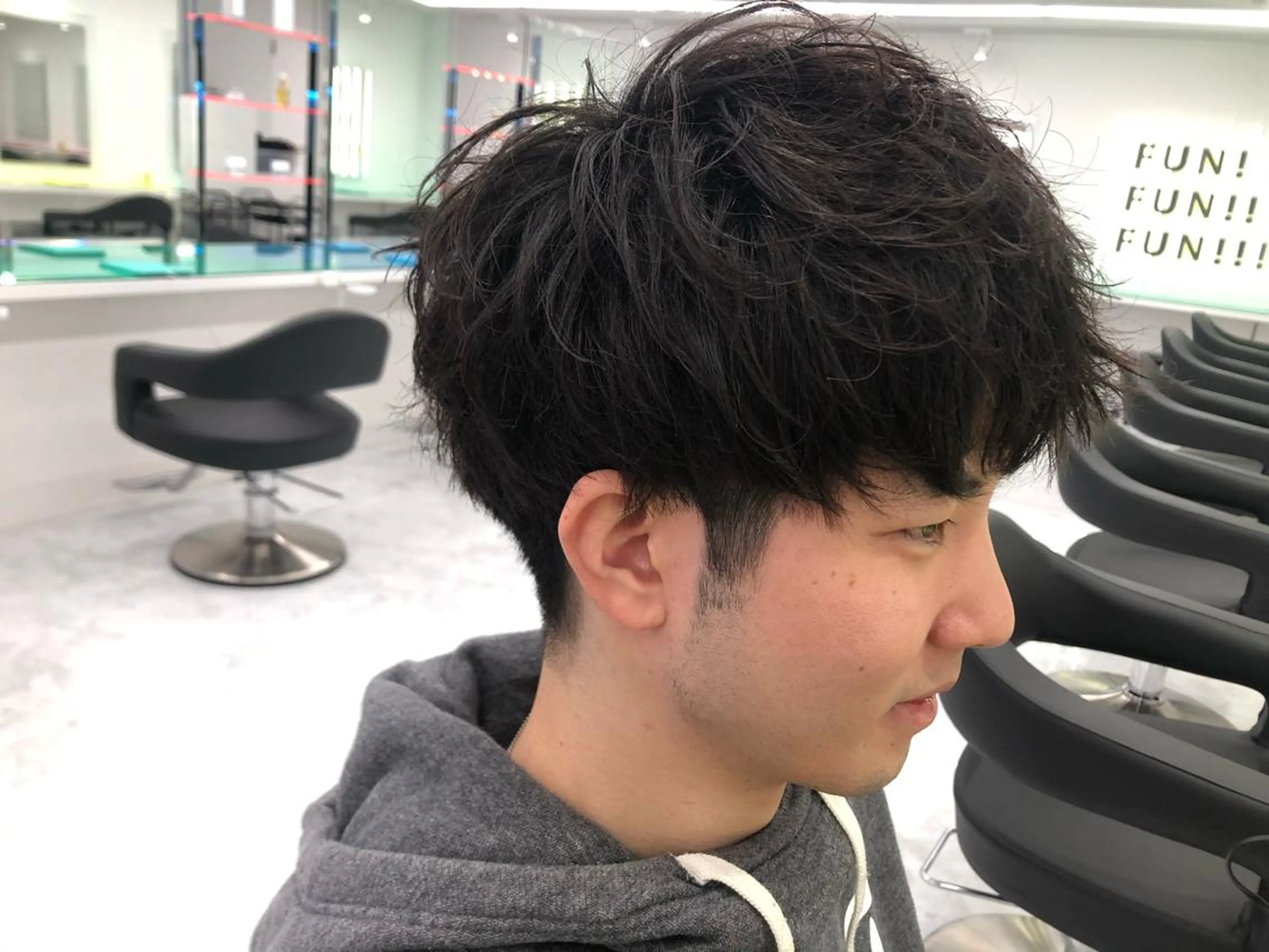 パーマ メンズ BABY 艶髪暗髪ヘア💖達人のヘアスタイル