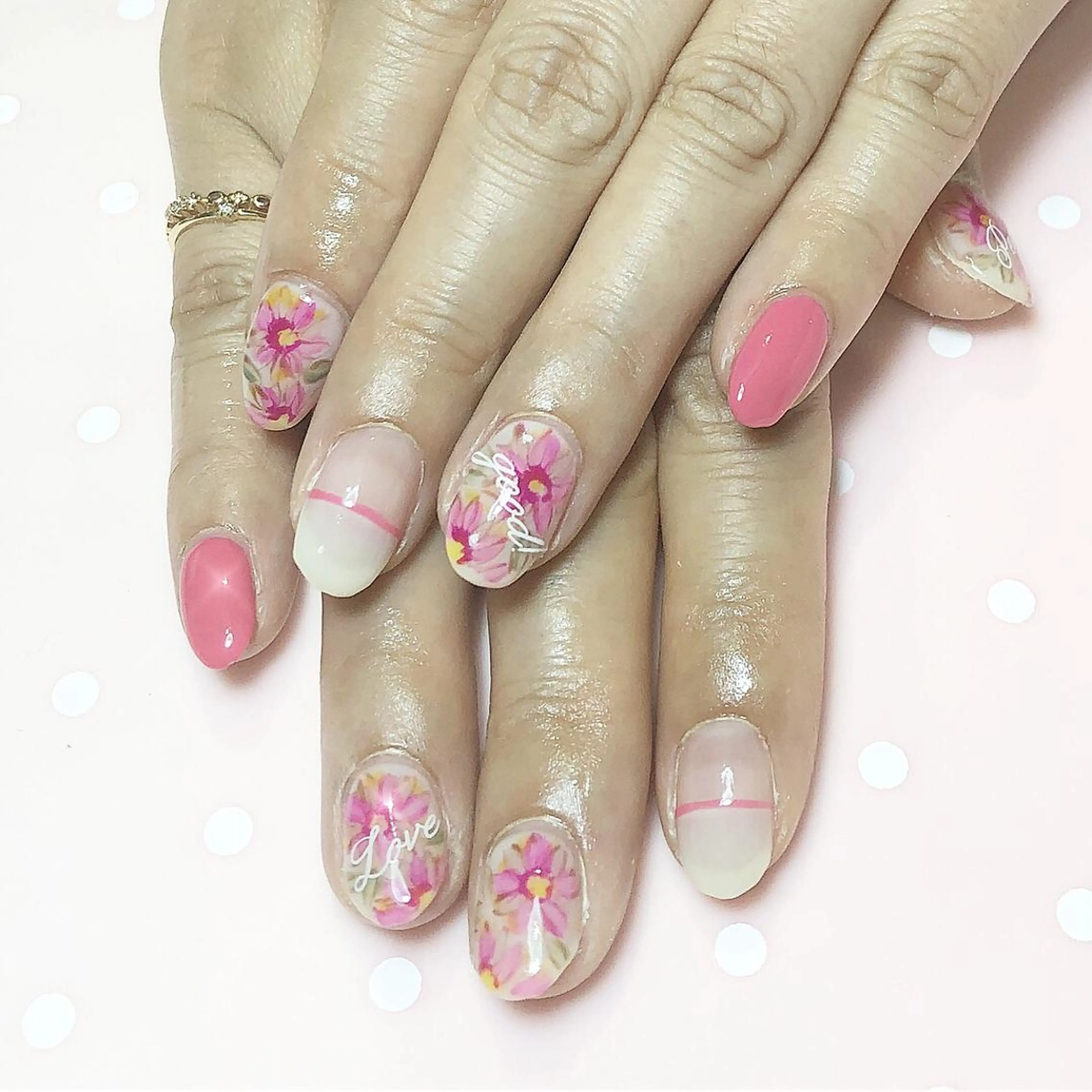 ネイル アートネイル フラワーネイル ハンドネイル ネイルサロン Sweetのネイルデザイン