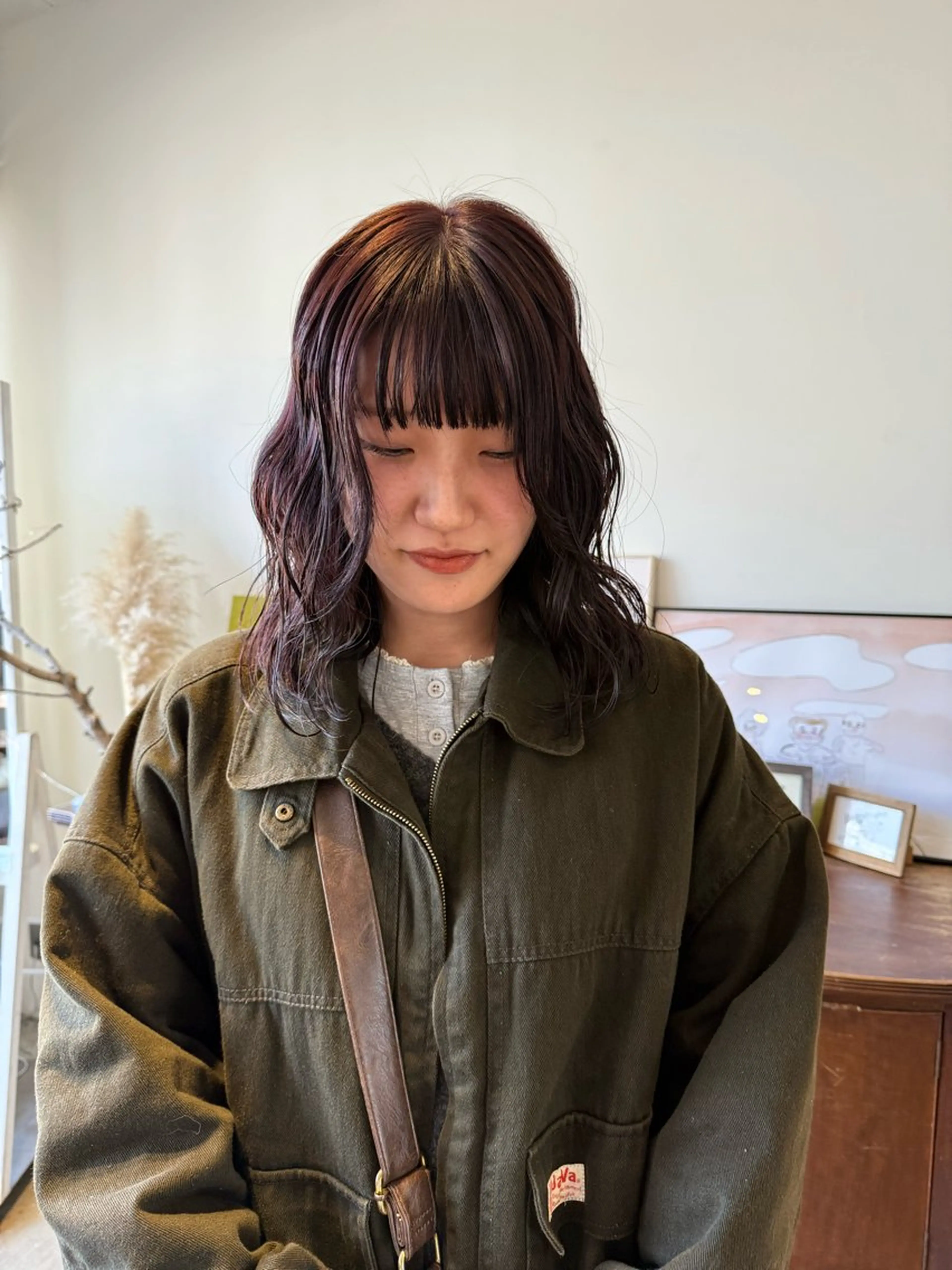 ミディアム カラー nishihama nanaのヘアスタイル
