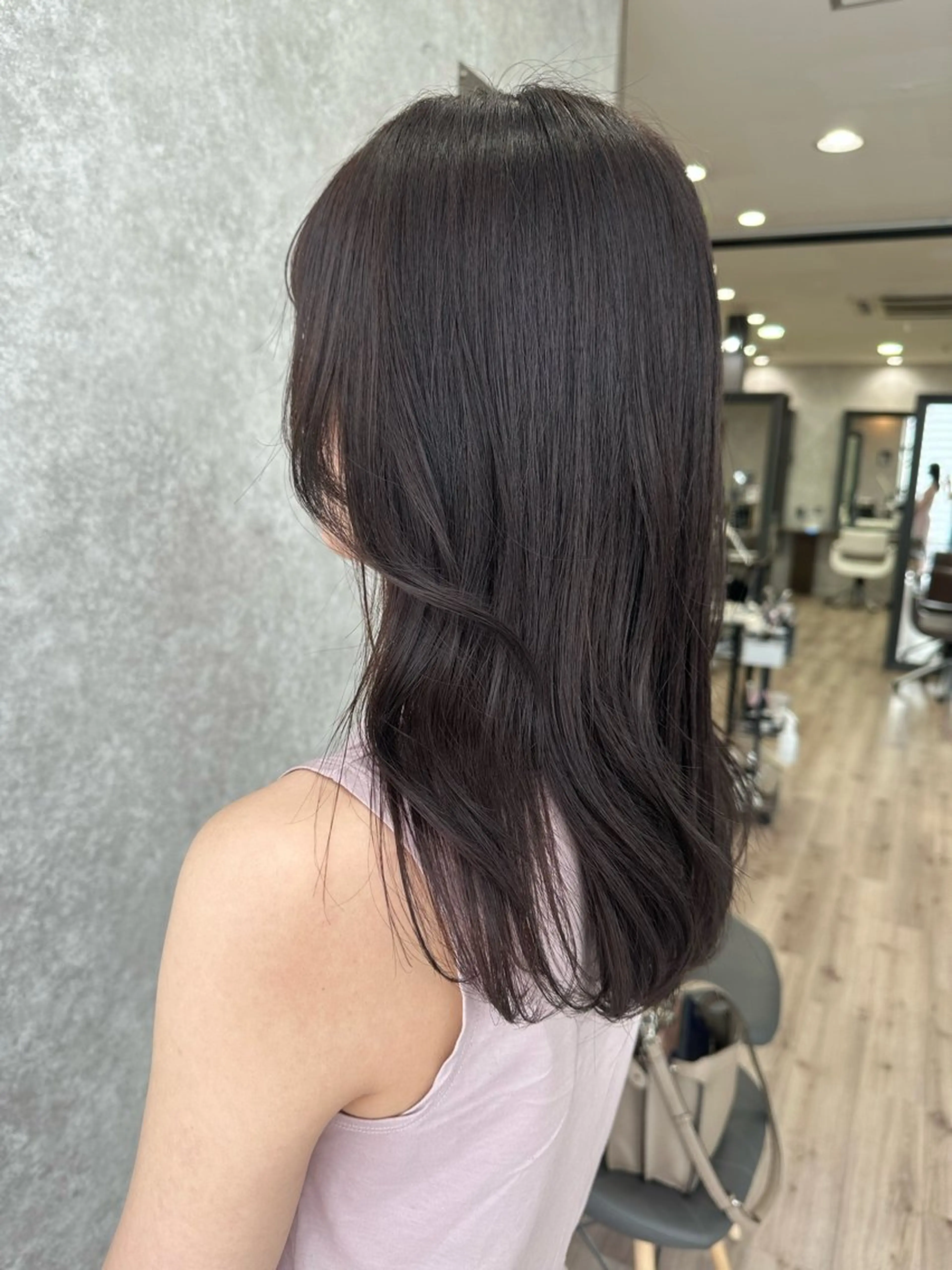 セミロング たなか りなのヘアスタイル