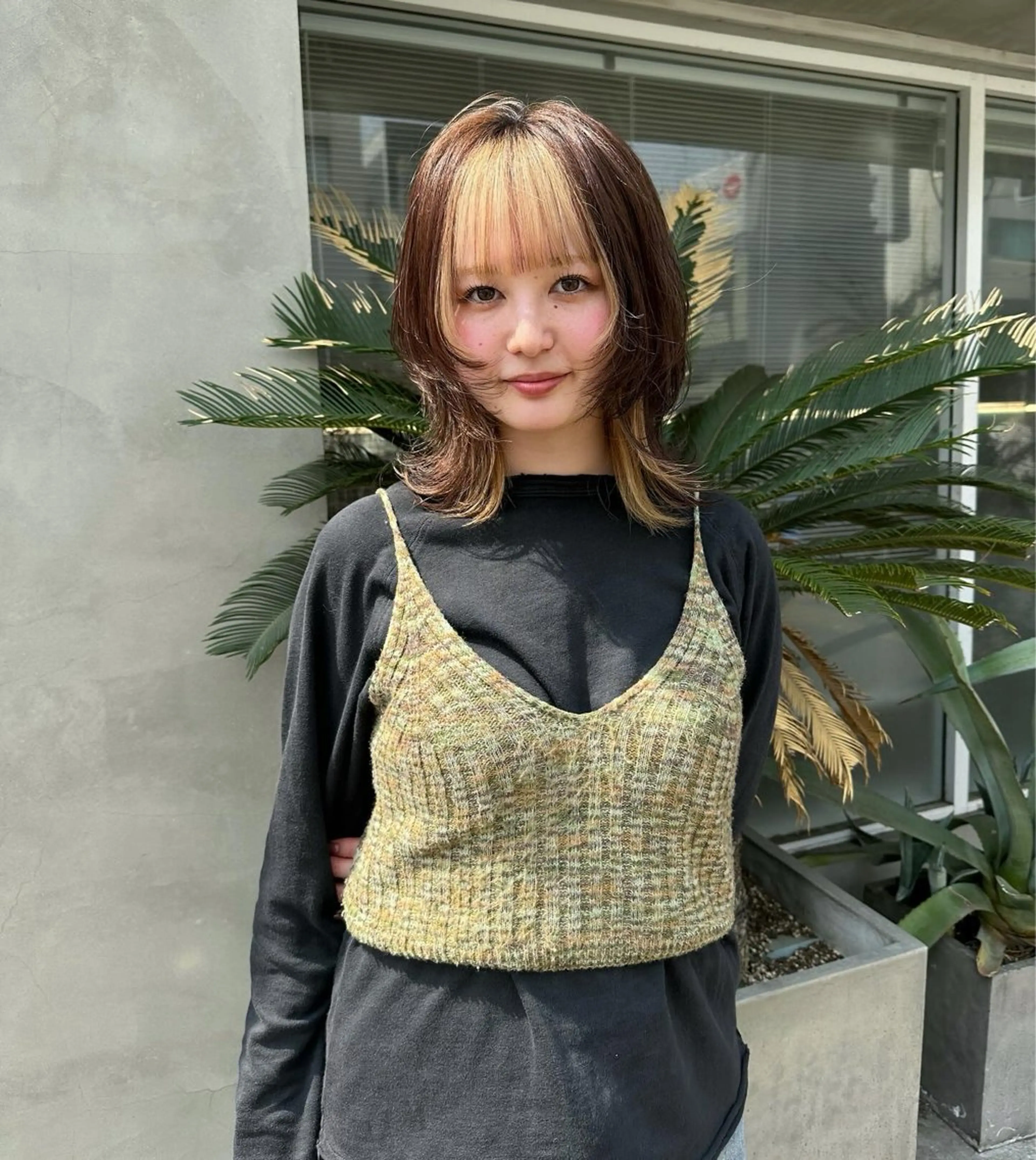 カラー ミストバング  フェイスフレーミング 透明感カラー/set /hana🍀🪽‪のヘアスタイル