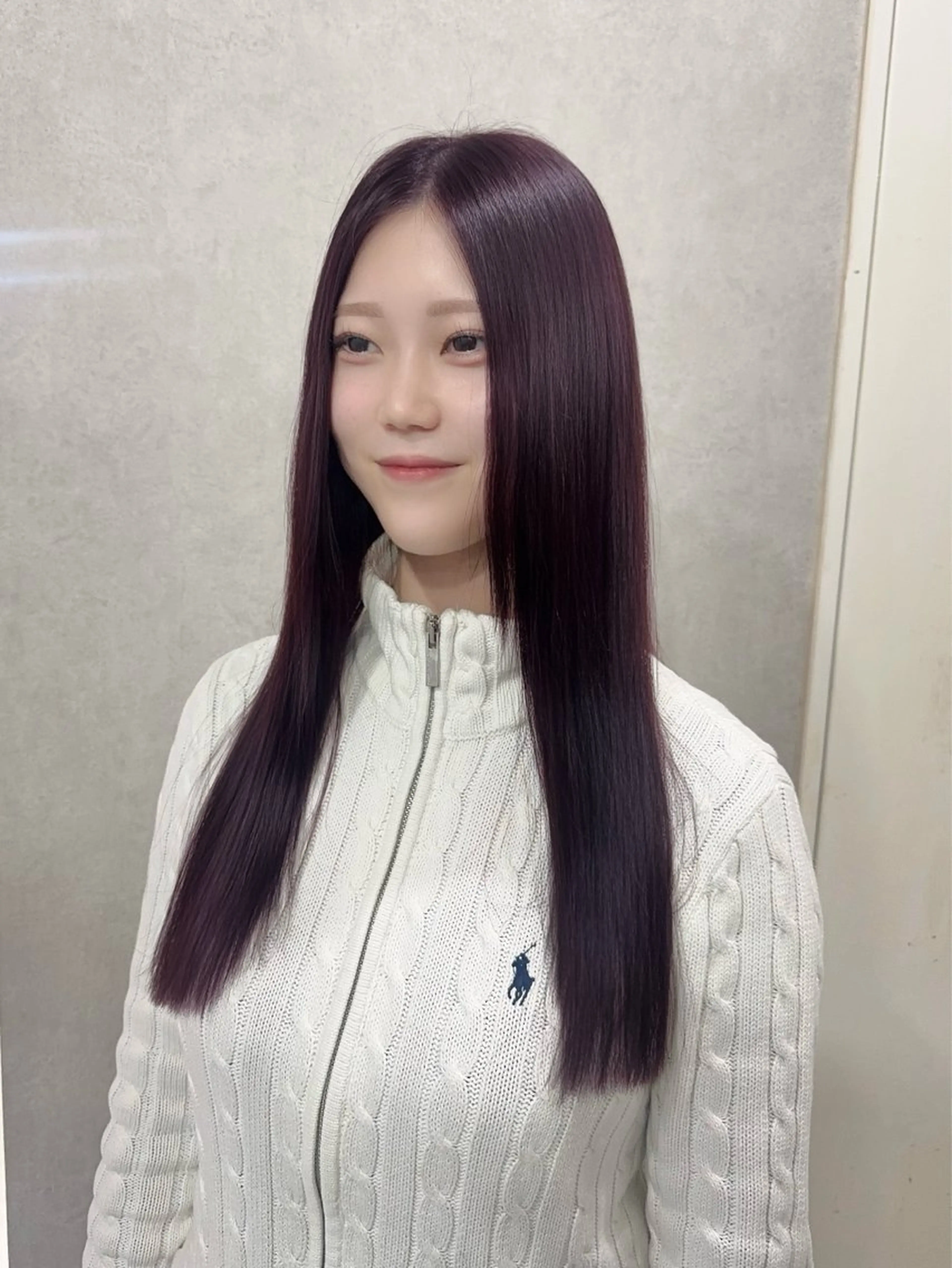 ロング カラー ブリーチ ブラウンカラー ラベンダーカラー ブリーチなしカラー レッドカラー カット ヘアカラー トリートメント 赤み無し柔らかカラー 【梅田】madokaのヘアスタイル