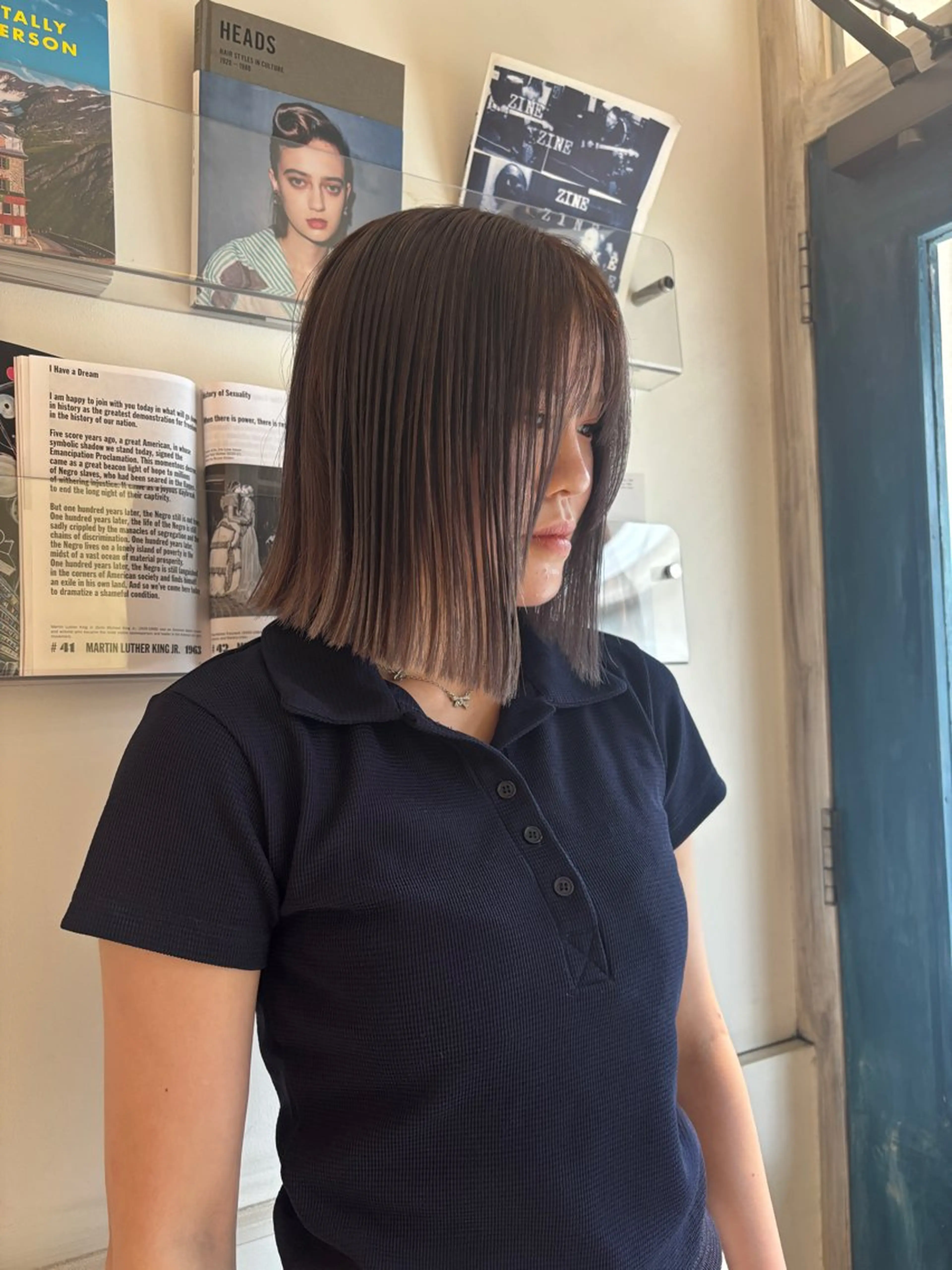 ミディアム ヘアカラー トリートメント saya🌿レイヤー カット/透明感カラーのヘアスタイル