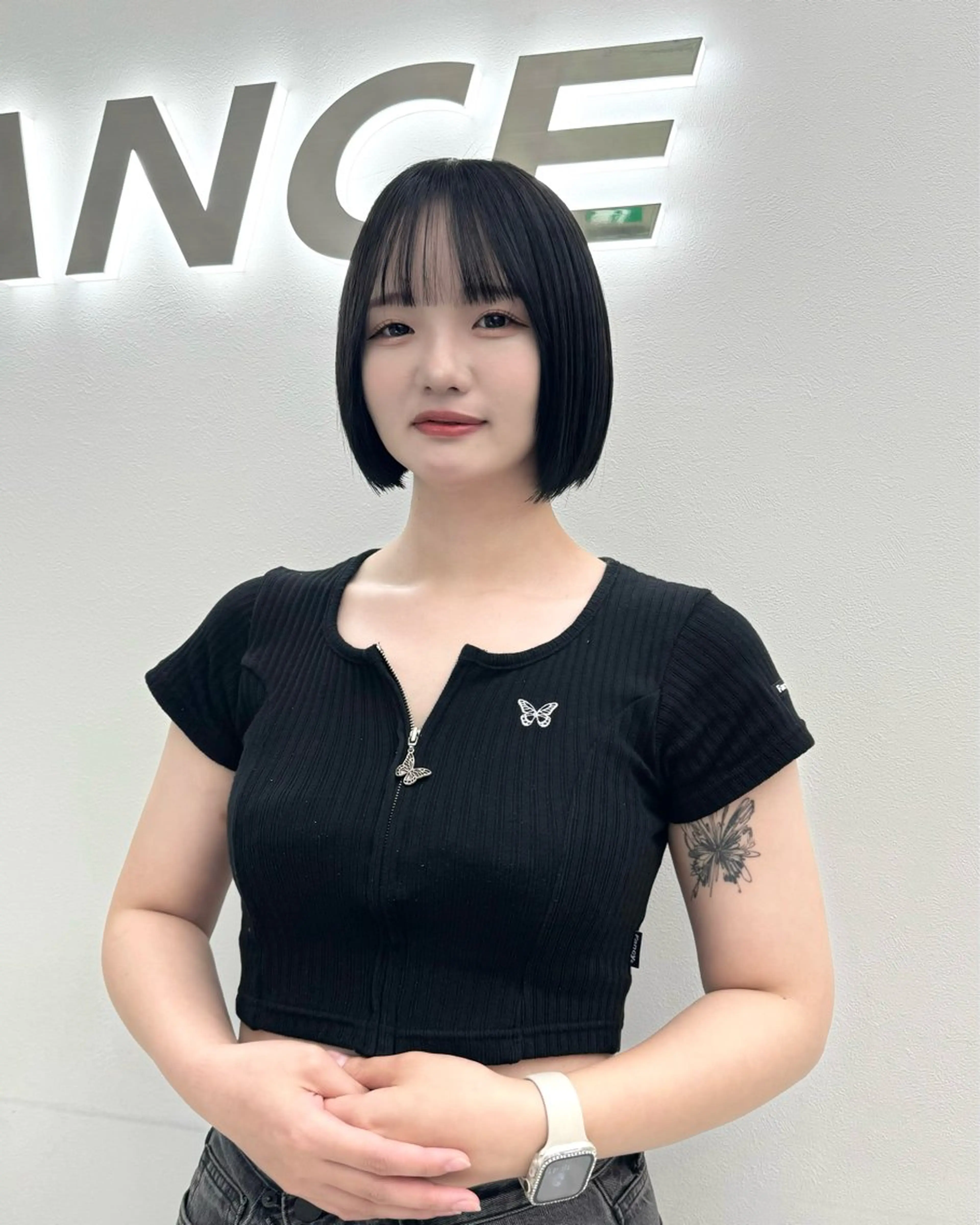 ショート カラー ヘアアレンジ カット ヘアカラー トリートメント ヘッドスパ ヘアセット ‎🤍韓国ボブ/ 縮毛矯正🪽‪ひかりのヘアスタイル