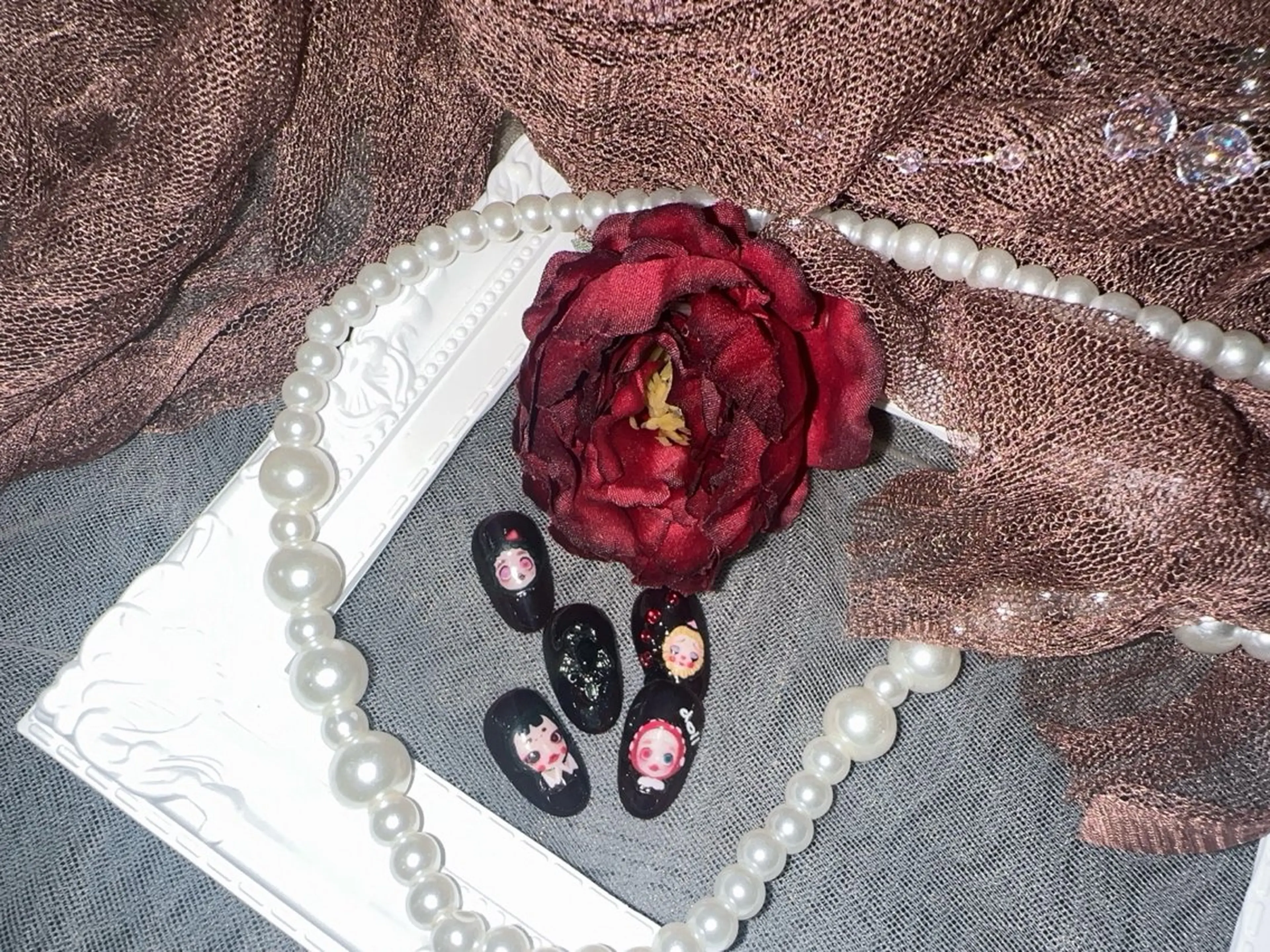 ネイル ジェルネイル ハロウィン マグネットネイル ソフトジェル 清水 吹雪のネイルデザイン