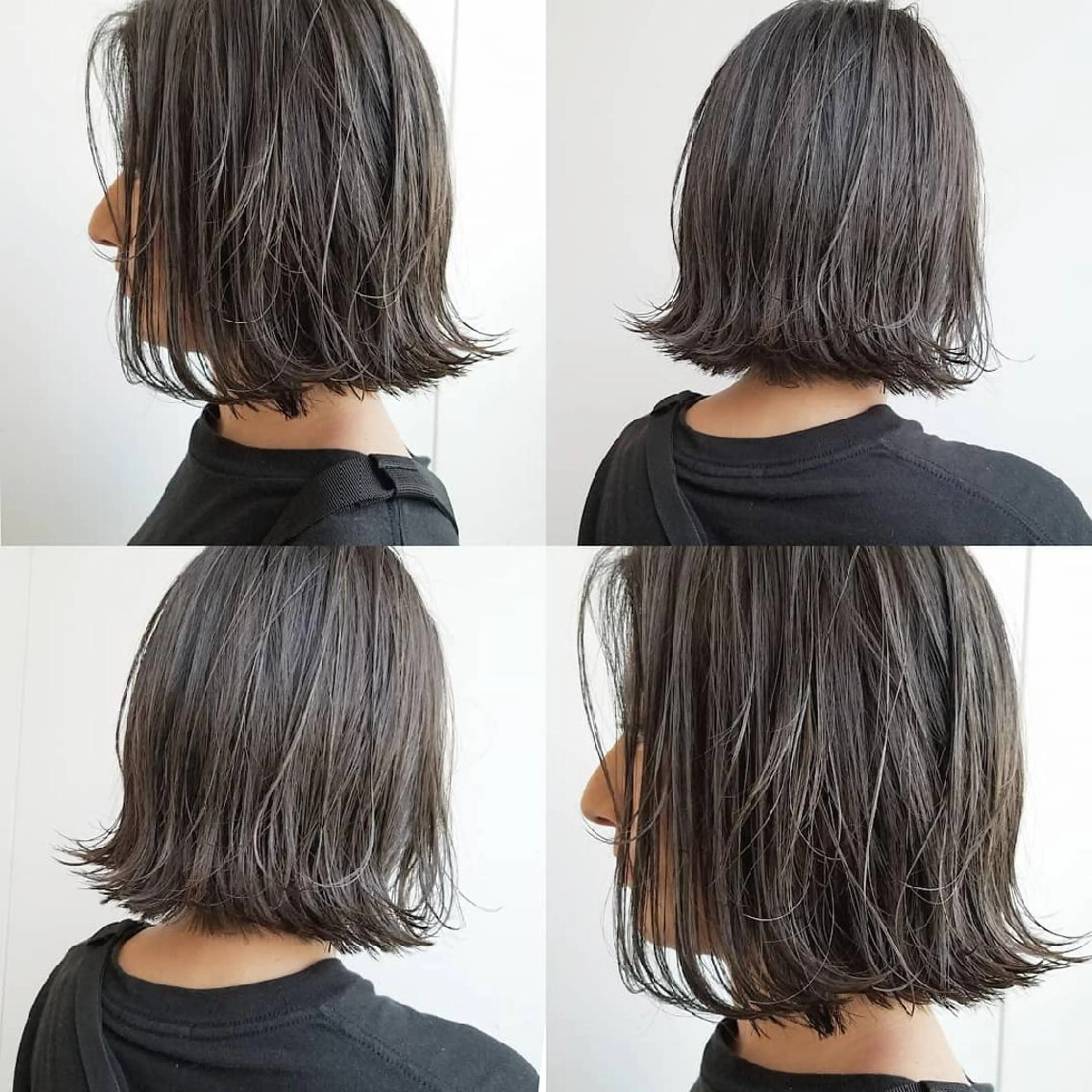 ショート カラー グレージュ ハイライトカラー ハイライト iplus まつげ、眉毛、耳つぼのマツエク・マツパデザイン