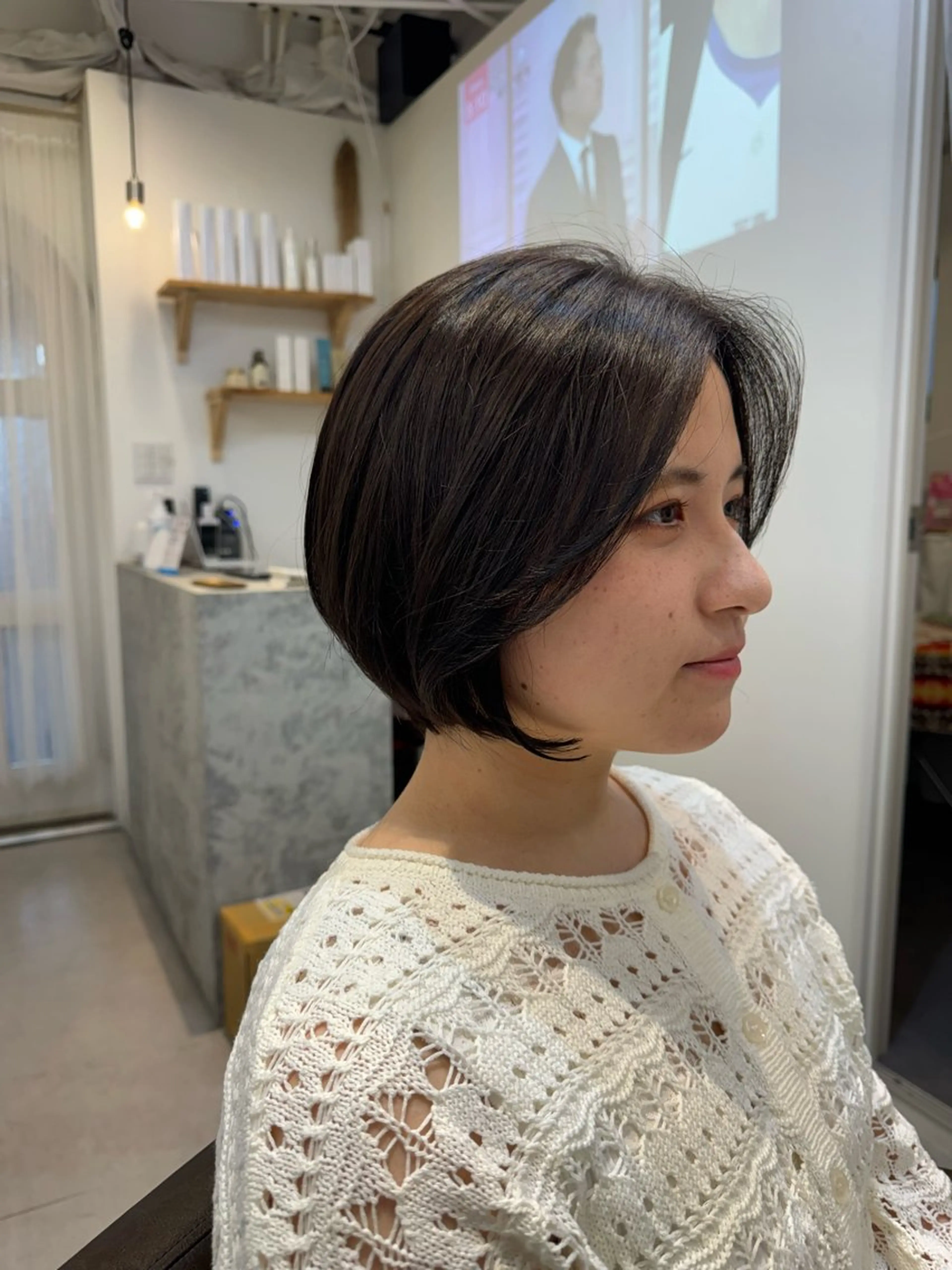 ショート カラー ショートボブ ボブ ショートヘア カット ヘアカラー トリートメント Dxxxx III所属・女性目線の大人 メンズ*Ayakaのヘアスタイル