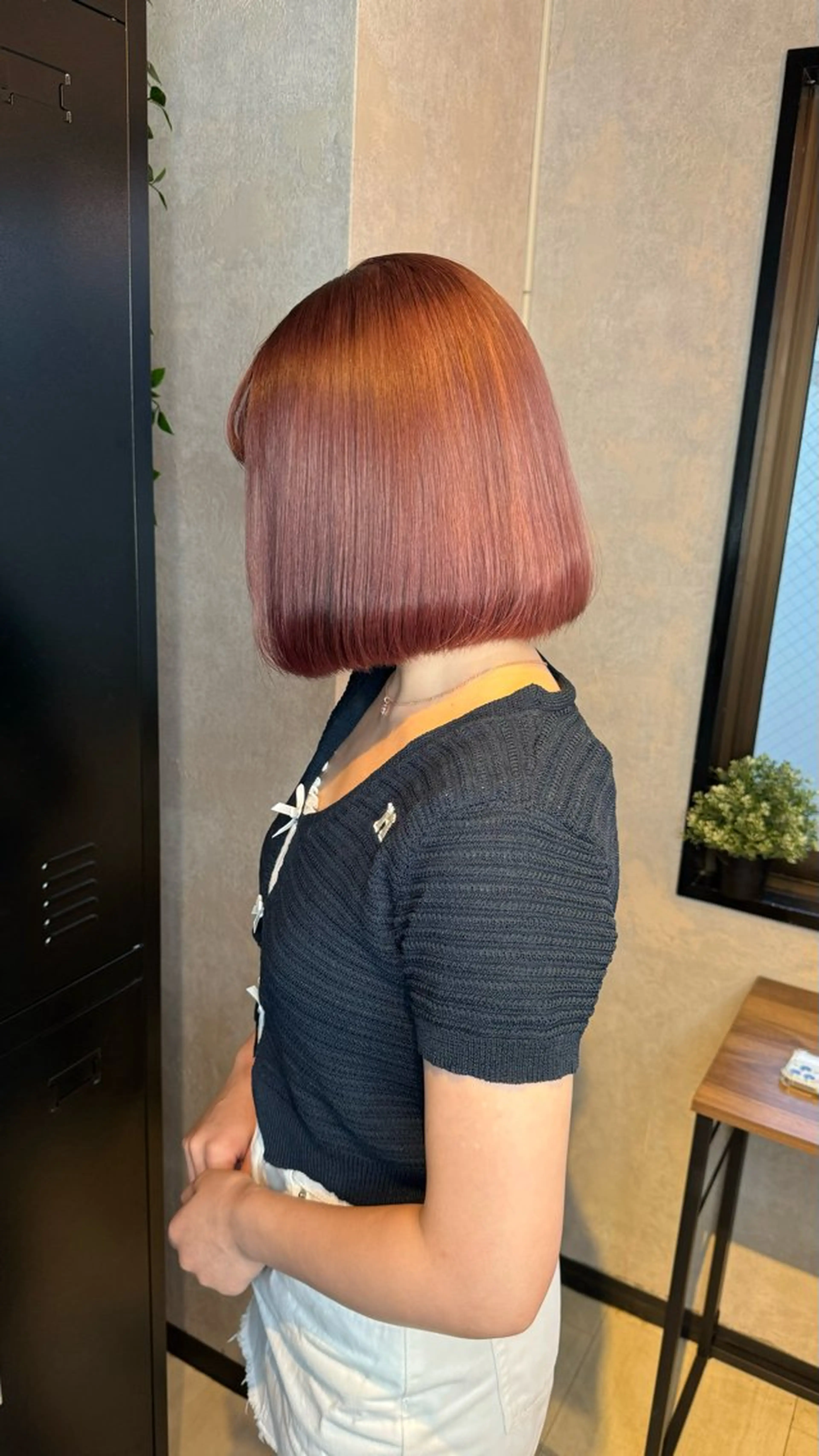 ミディアム カラー 透明感カラー ダブルカラー ハイライトカラー ピンクカラー ボブ ヘアカラー 艶カラー YOSHIMURAのヘアスタイル