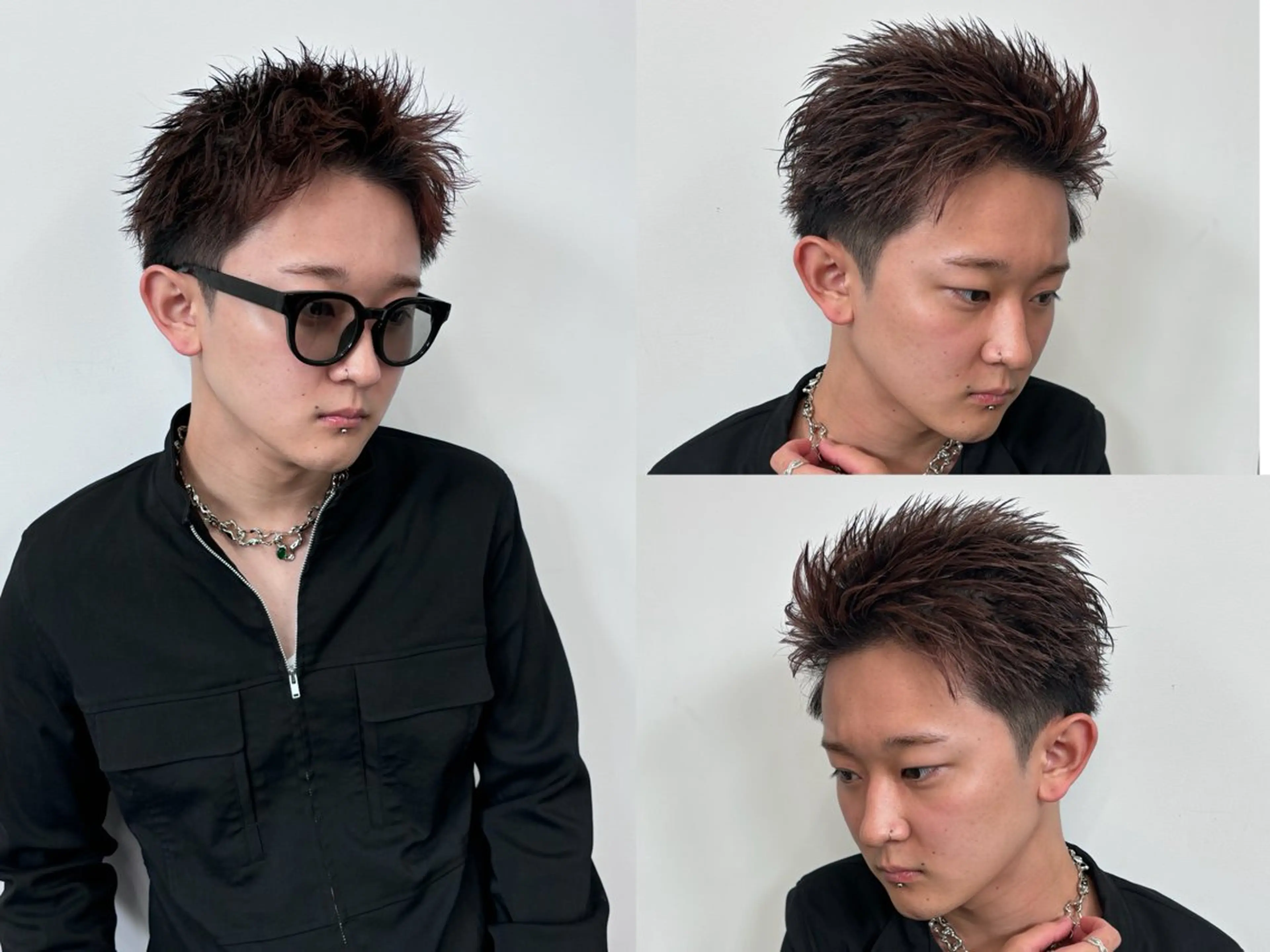 カラー パーマ メンズ メンズパーマ スパイキーショート 波巻きパーマ カット ヘアカラー パーマ 土岐 仁/メンズ専門 パーマ特化美容師🌀のヘアスタイル