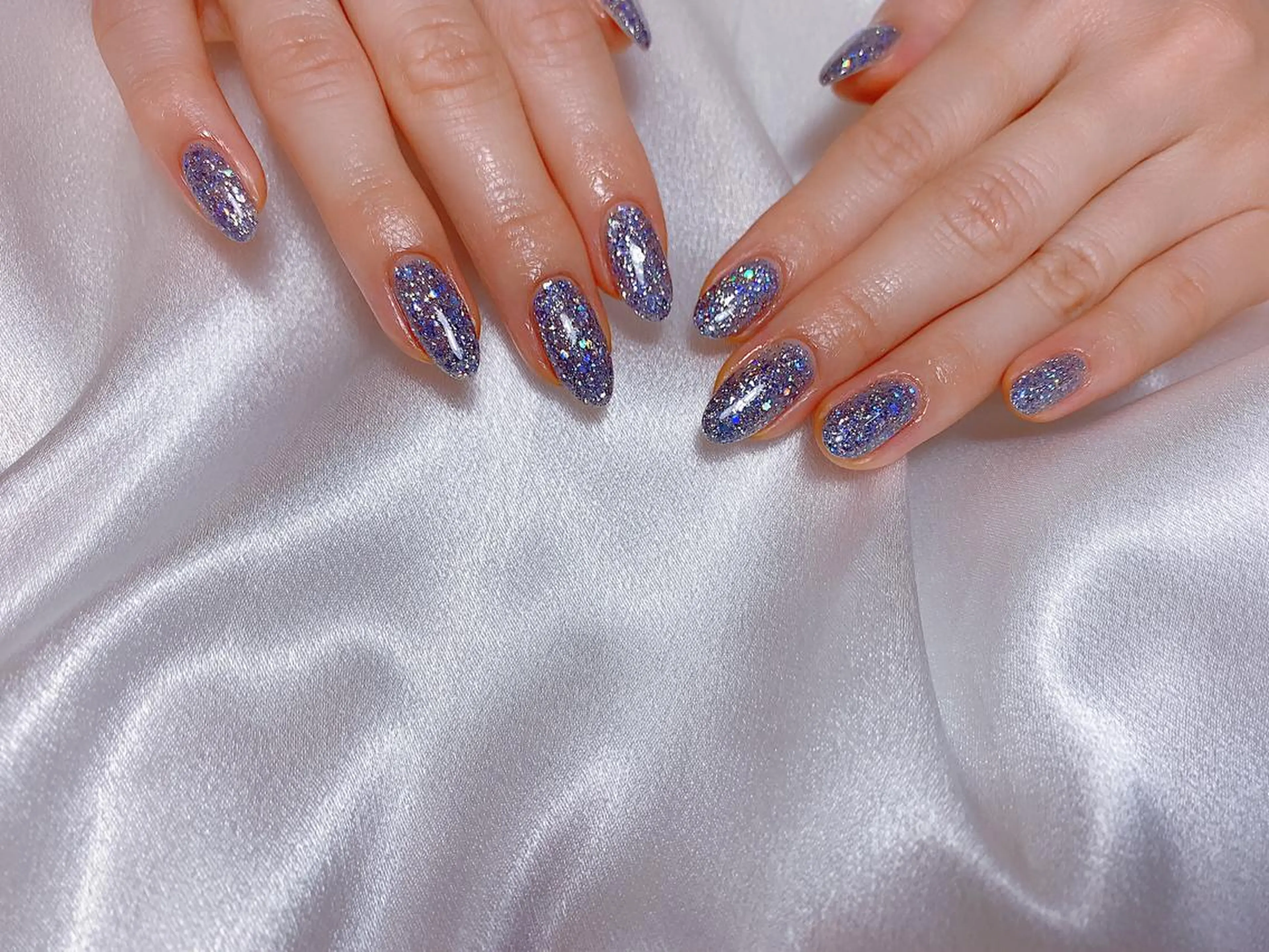 ネイル ラメ(グリッター) ワンカラーネイル ハンドネイル ネイルサロン ルミア Lumia 店長のネイルデザイン