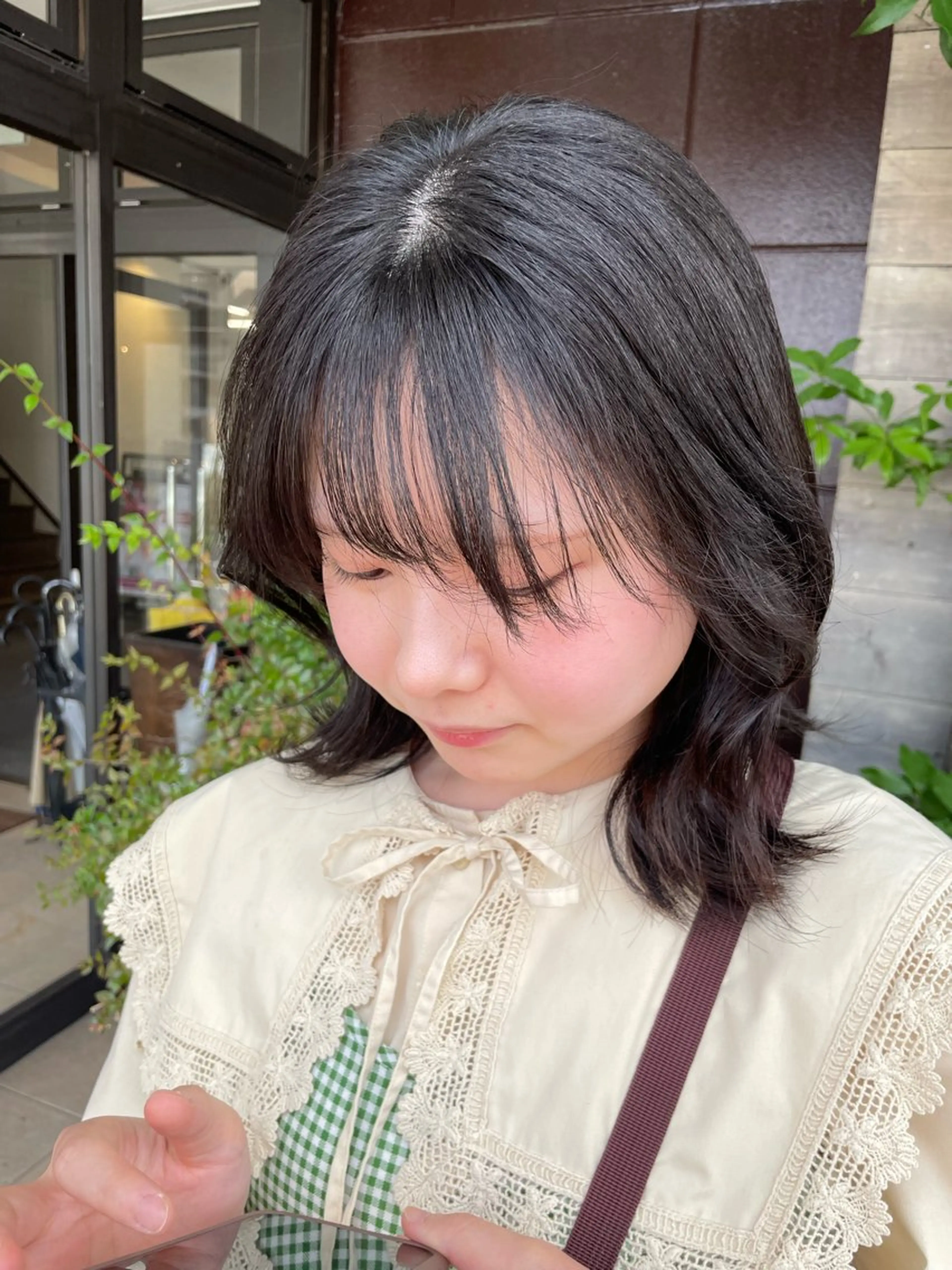 ミディアム カラー 梨子🐣艶カラー🌈 ダメージレス💖のヘアスタイル