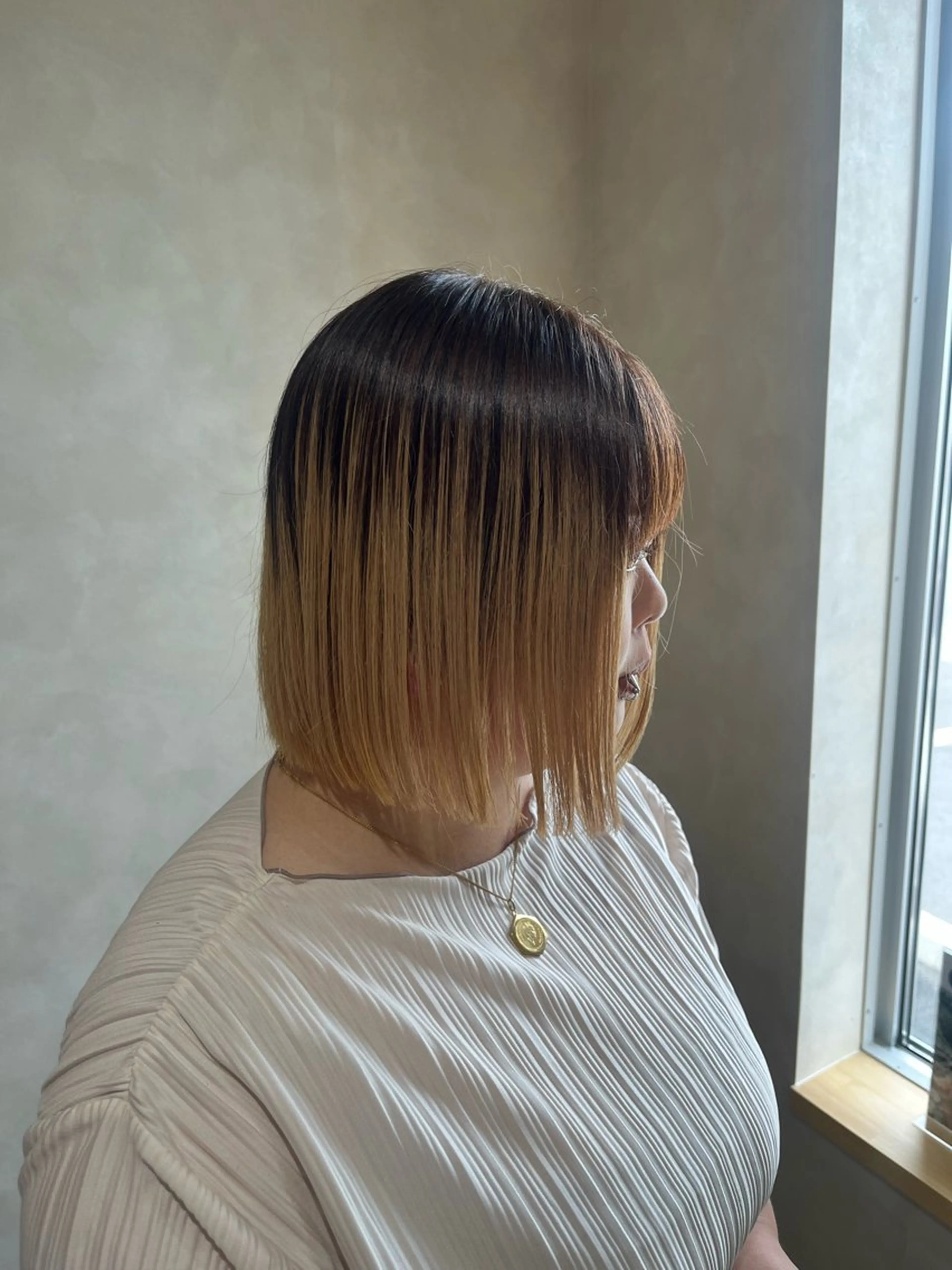 ミディアム 切りっぱなしボブ ボブ Gigi宇都宮所属・yunica/鶴田 miyu🍀のヘアスタイル