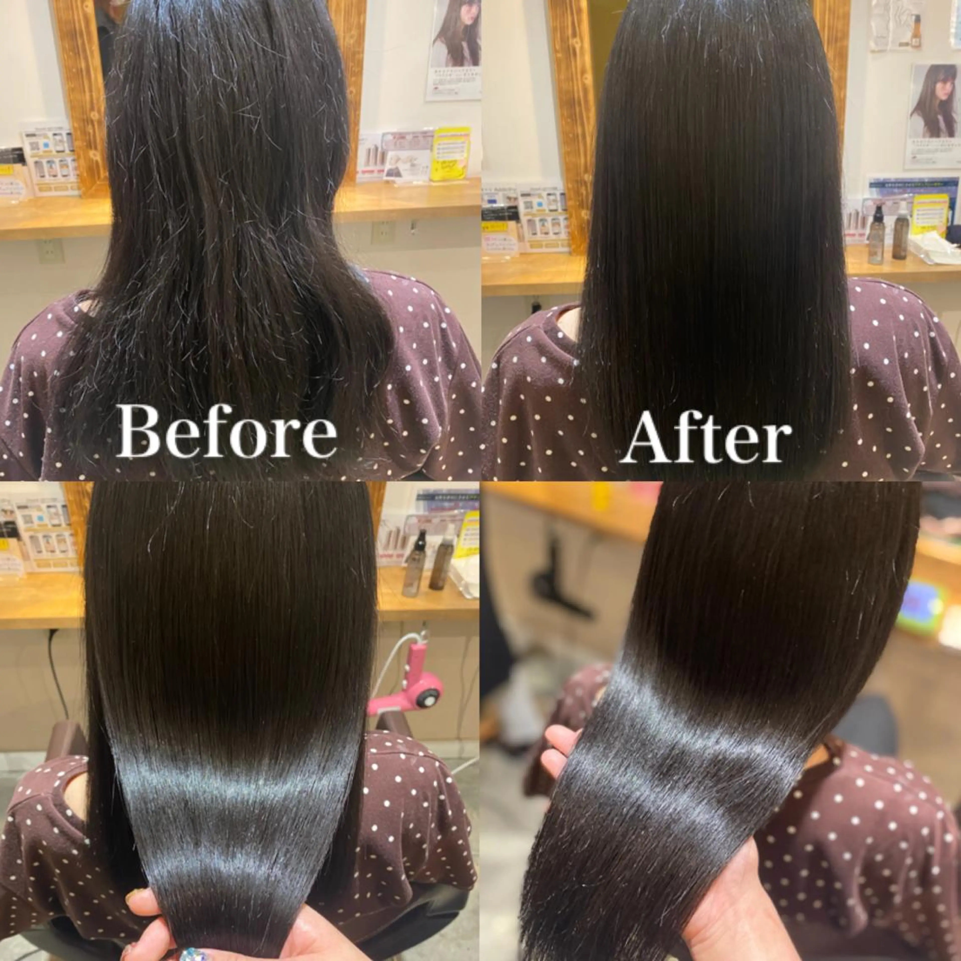 セミロング カラー トリートメント カット トリートメント 髪質改善×矯正🫧 韓国ヘアasamiのヘアスタイル