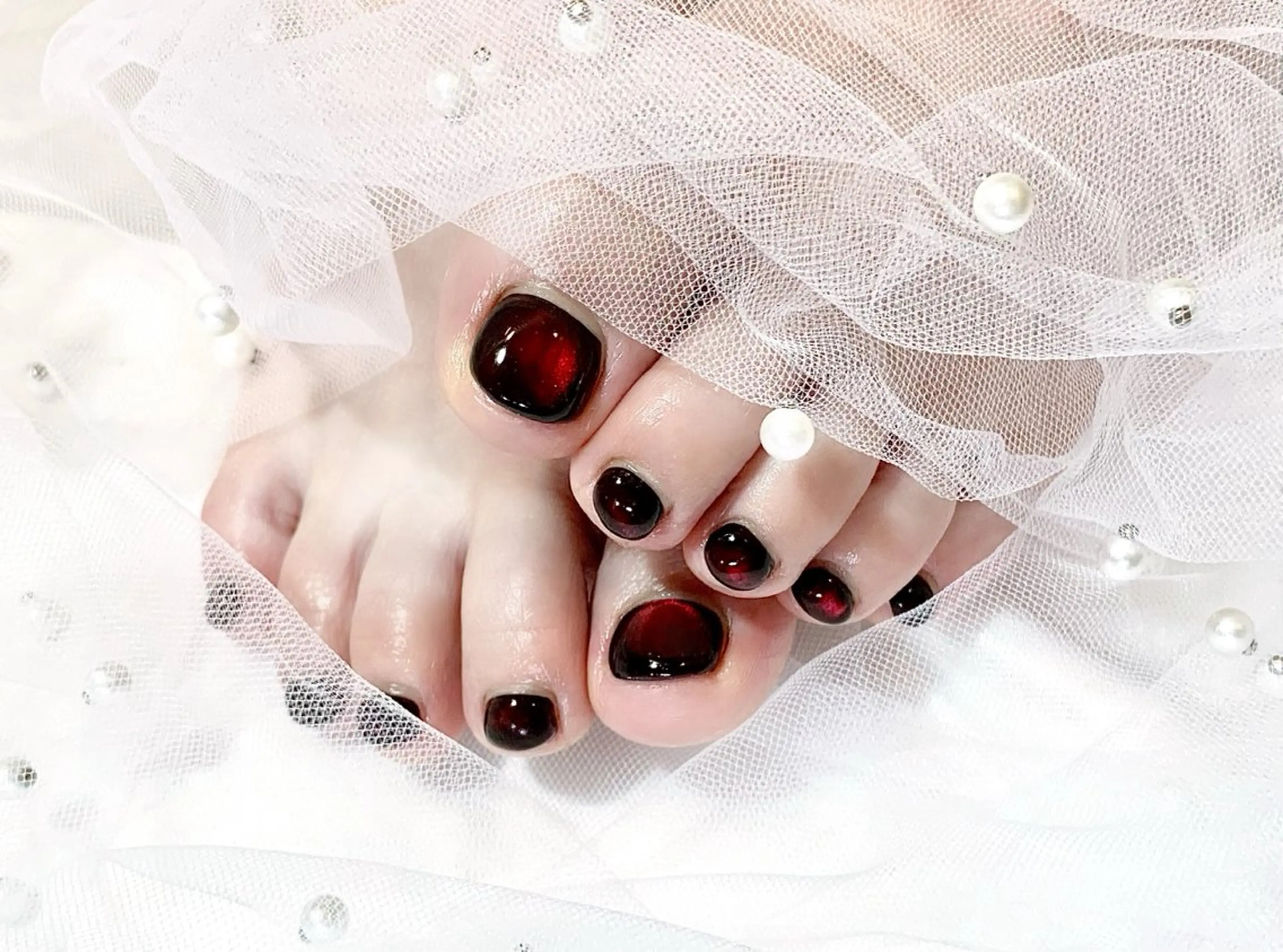 ネイル フットネイル マグネットネイル Chat　noir所属・【chatnoir】 MIYUのネイルデザイン