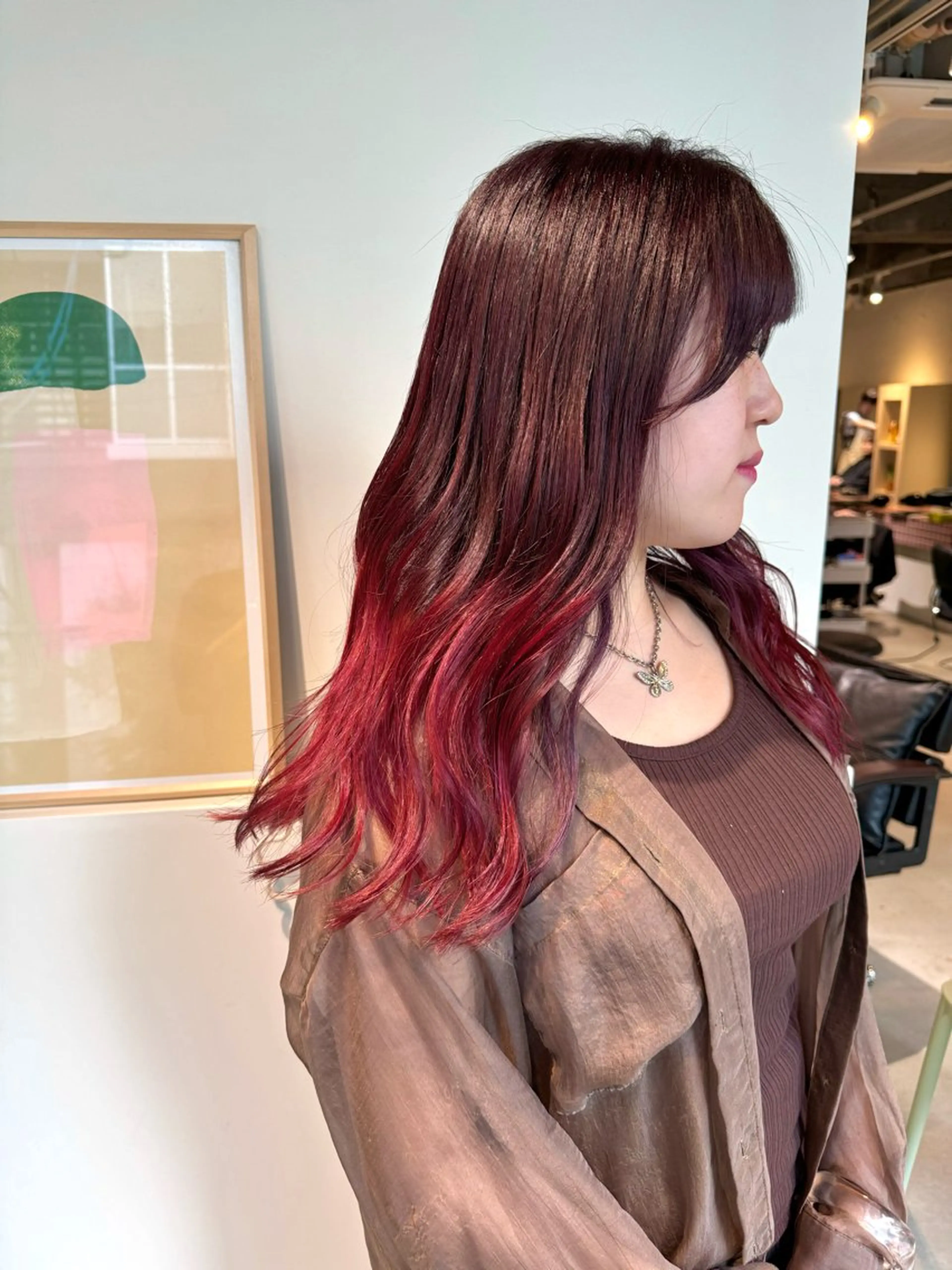 ロング カラー アディクシーカラー アッシュ ベージュカラー グレージュ オリーブカラー 髪質改善スペシャリス ト長尾勇弥/梅田中津のヘアスタイル