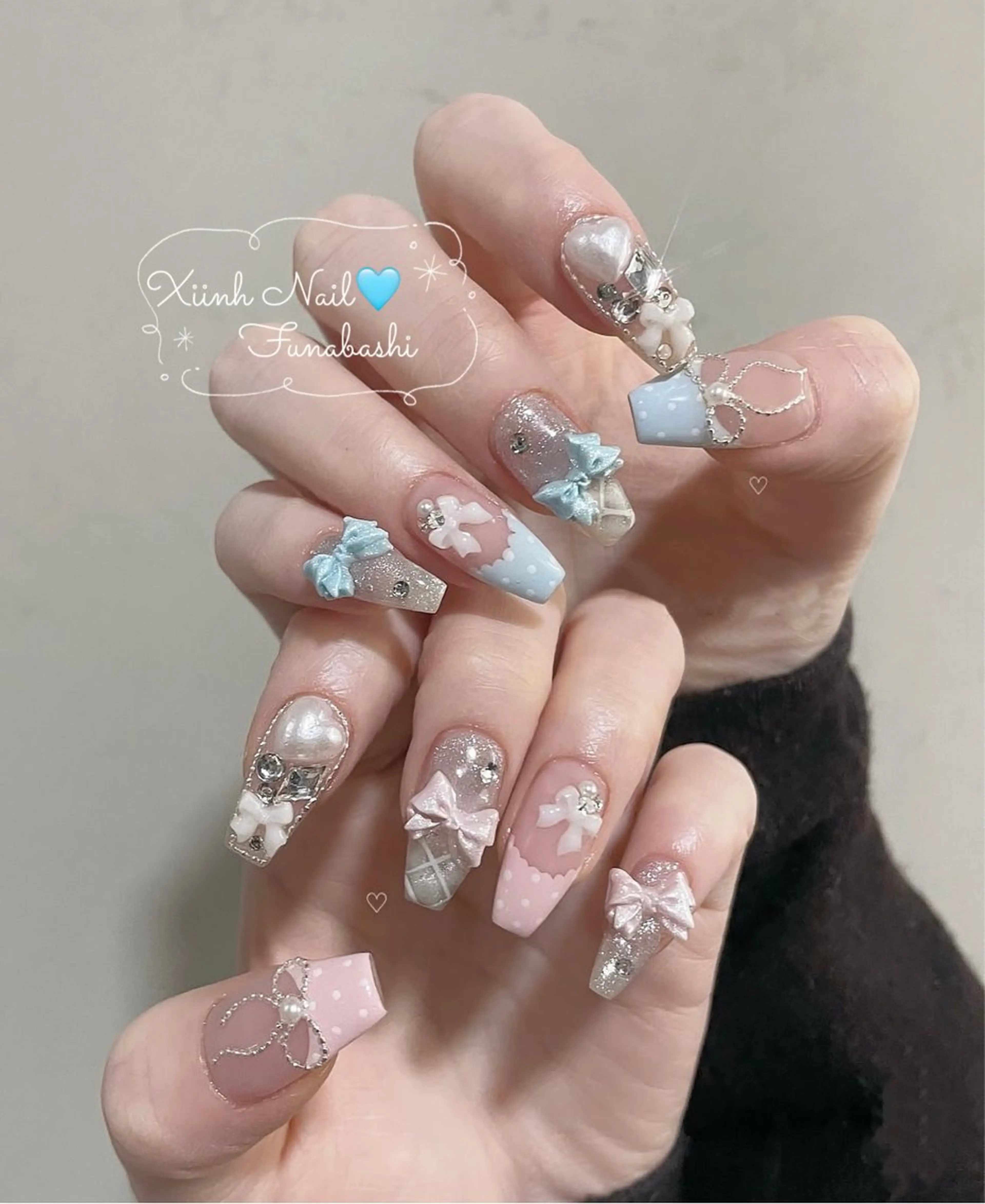 ネイル チークネイル 桜ネイル 長さ出し フットネイル ジェルネイル ハンドネイル XIINH NAIL SALONのネイルデザイン