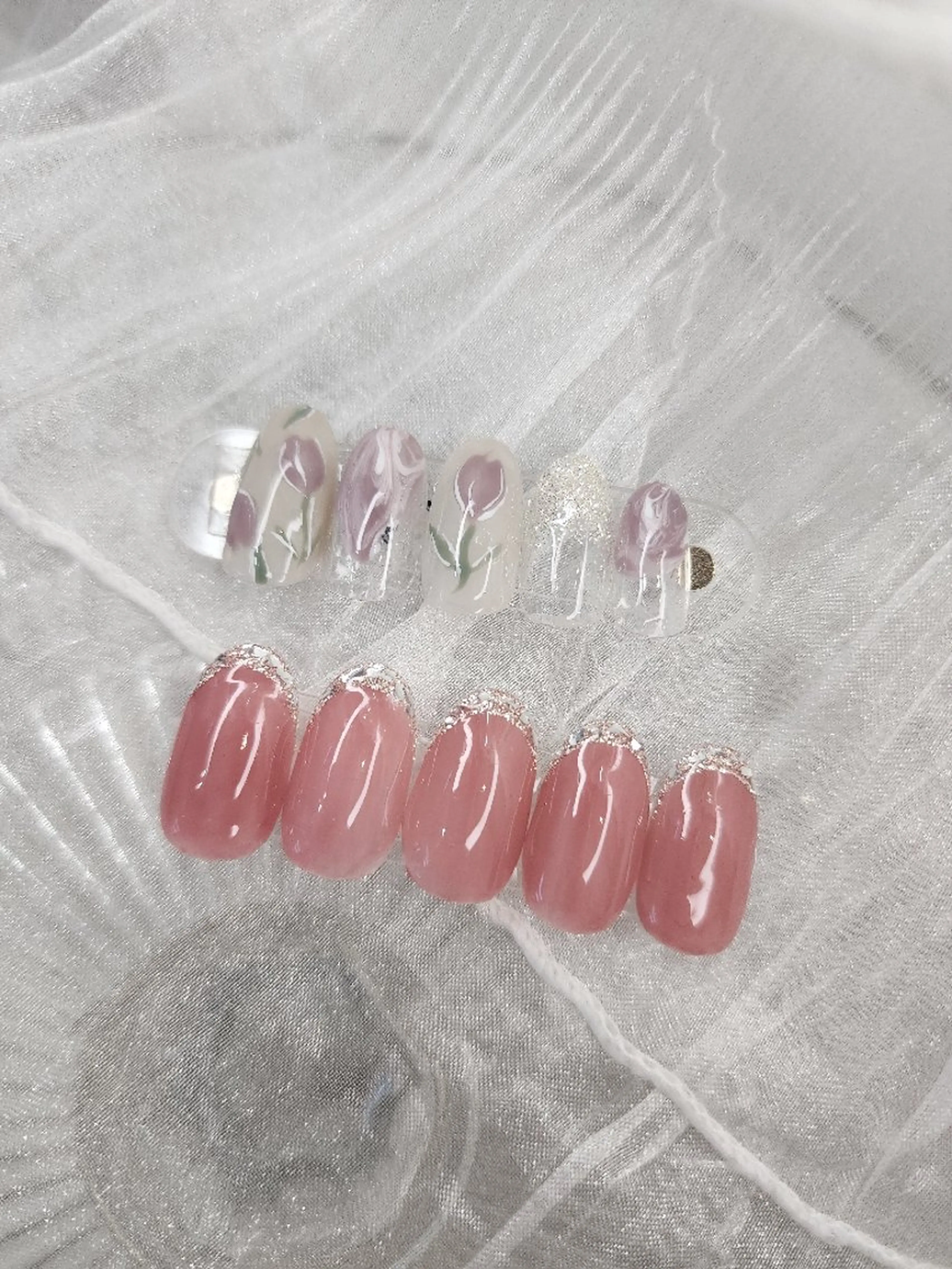 ネイル 韓国ネイル 持ち込み ニュアンスネイル KAWAKITA  MAMIのマツエク・マツパデザイン