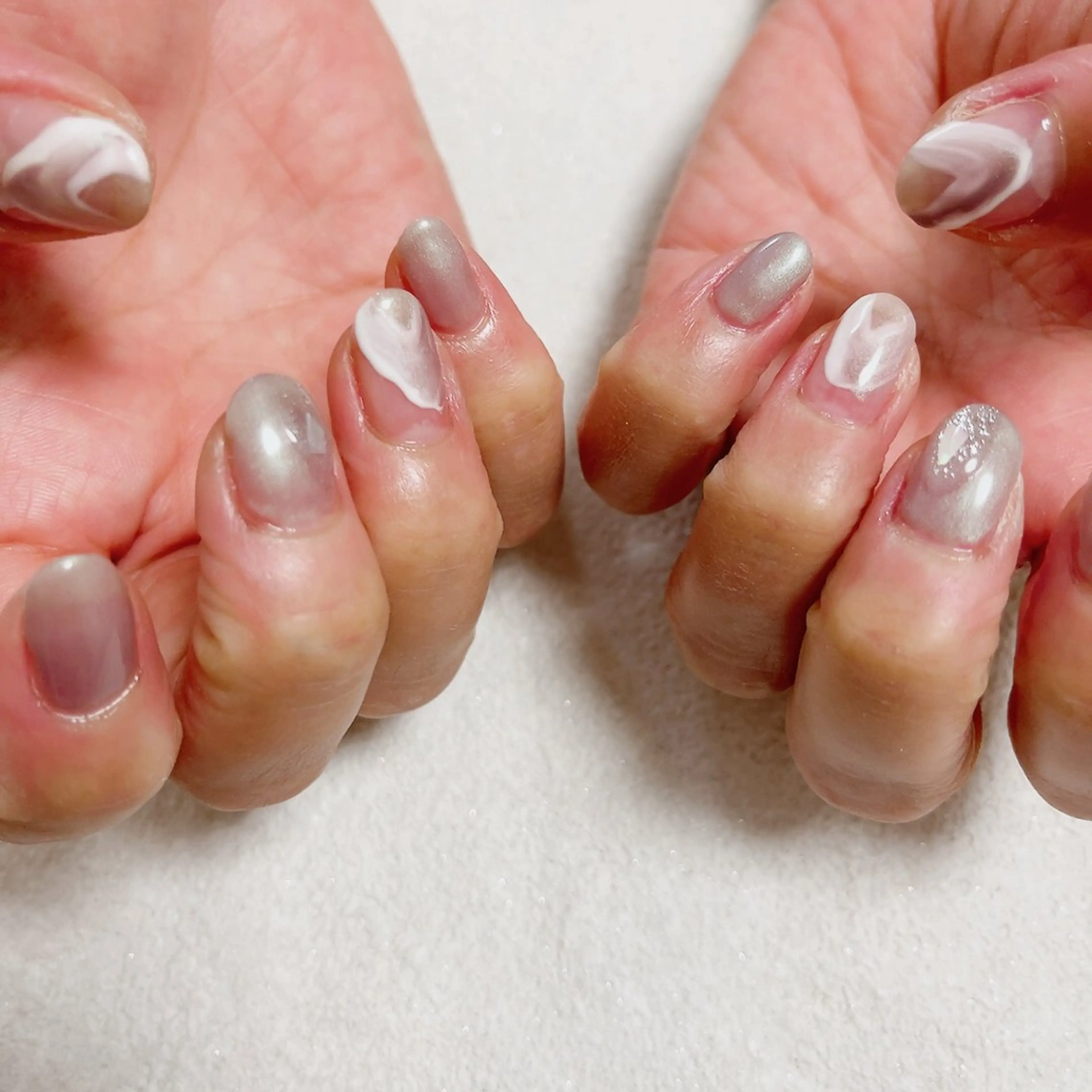 ネイル オーロラネイル フラワーネイル フットネイル フレンチネイル ジェルネイル Mogu nail 二子玉川のネイルデザイン