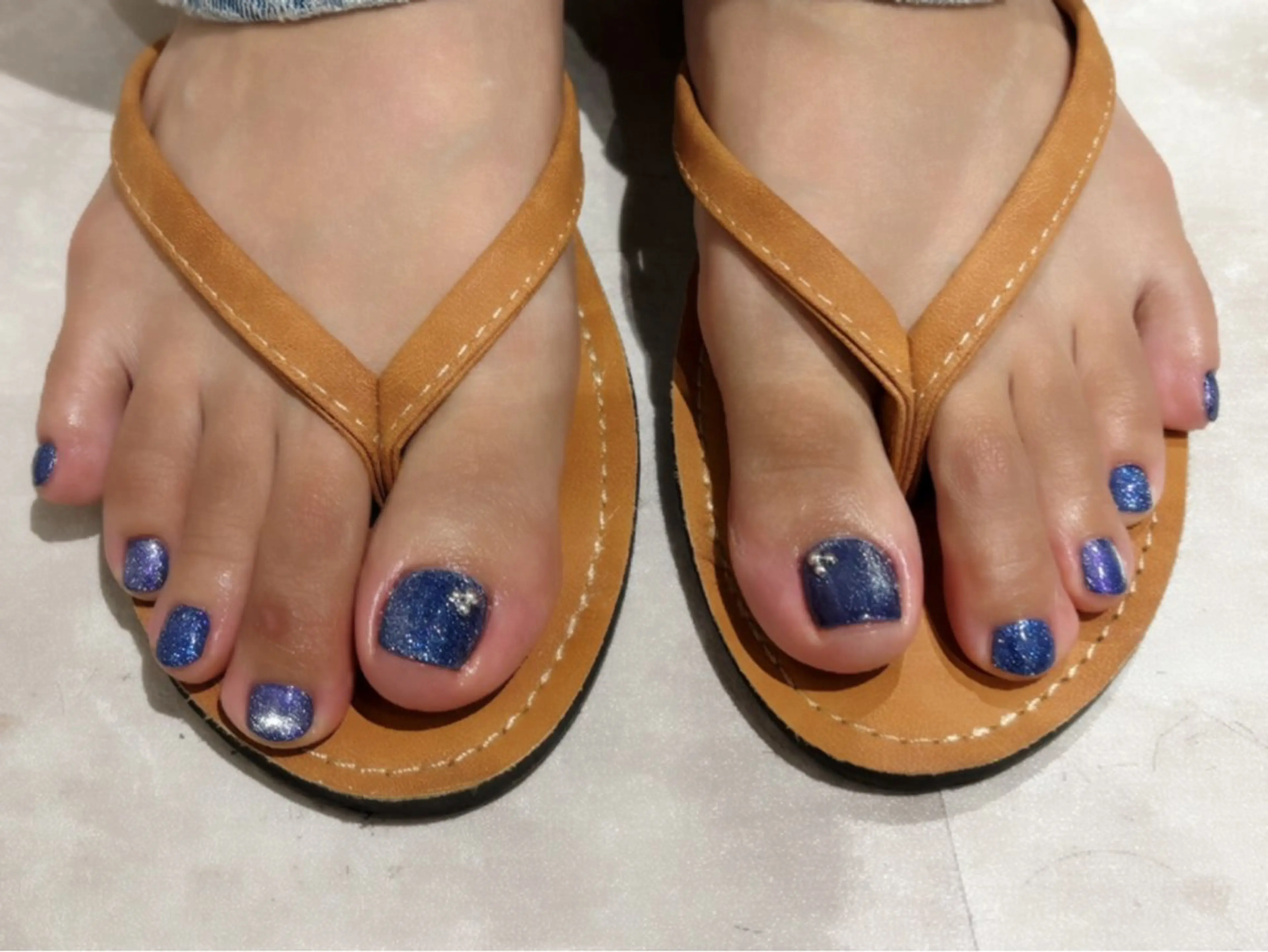 ネイル ブルー フラッシュネイル neo.nail柏 Mutsumiのネイルデザイン