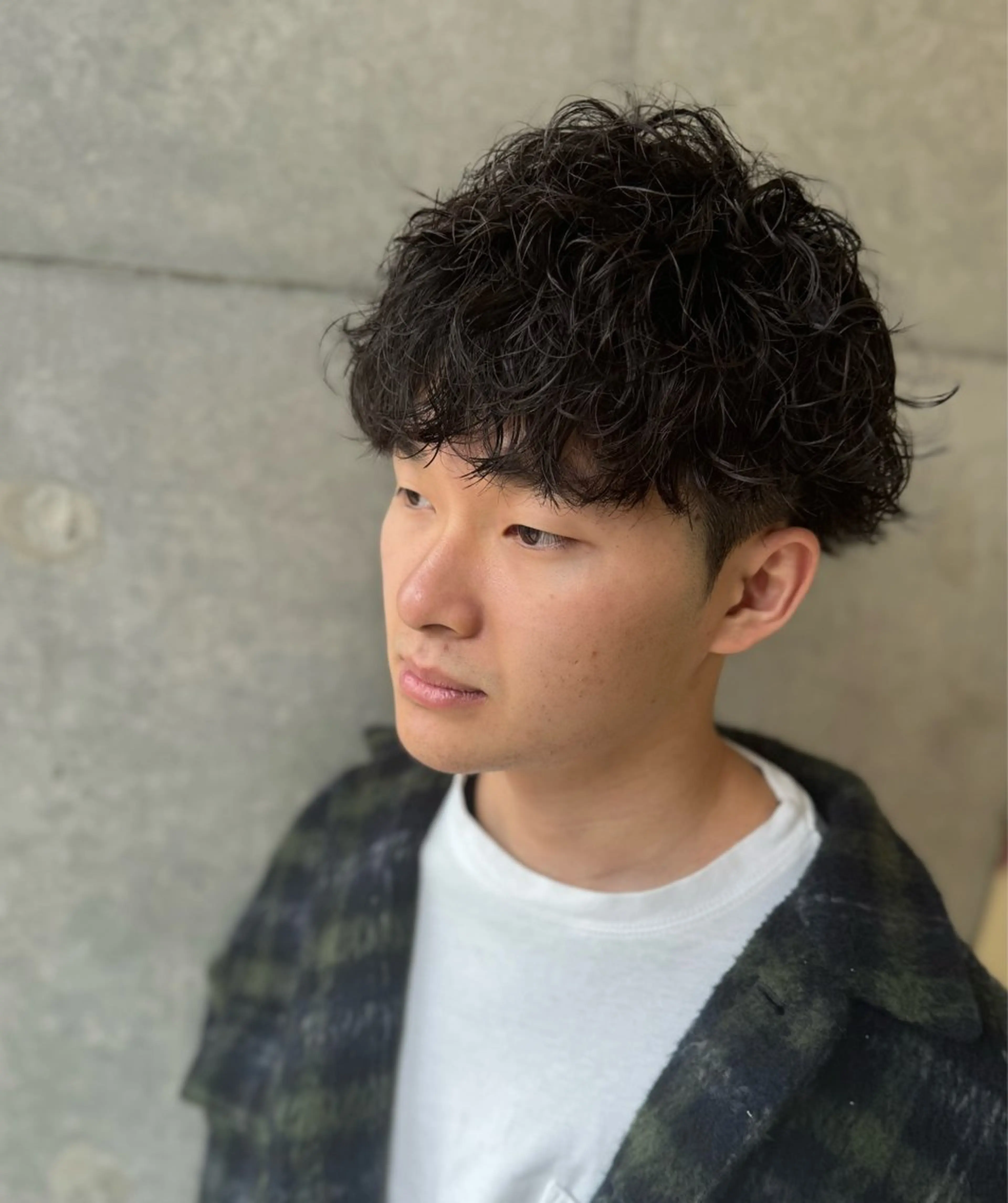 メンズカット＋波巻きパーマ＋トリートメントの写真