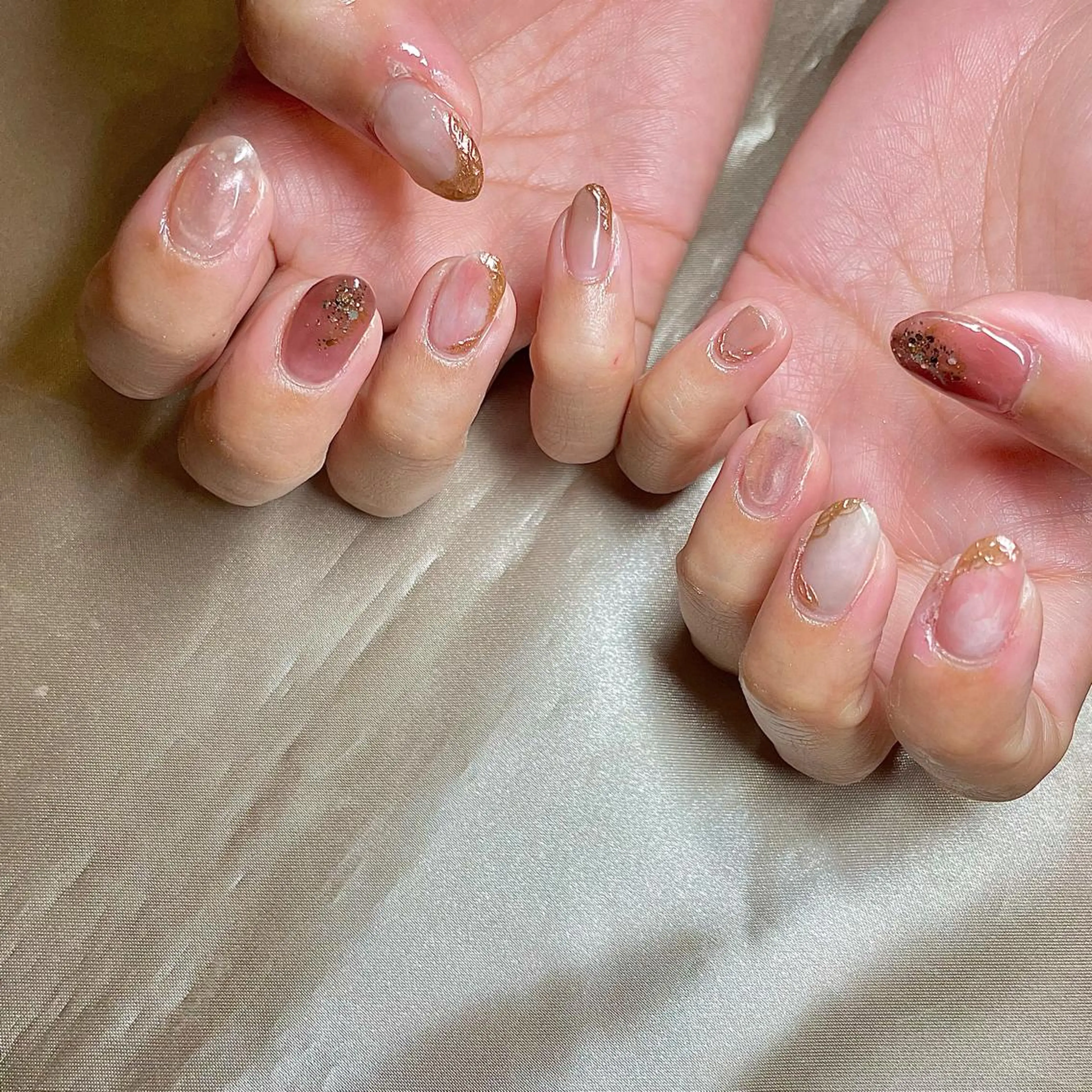 ミディアム カラー パーマ ヘアアレンジ メンズ キッズ ネイル マツエク・マツパ ミラーネイル ニュアンスネイル ニュアンスパーマ ハンドネイル ハンドケア nail&eye Aoのマツエク・マツパデザイン