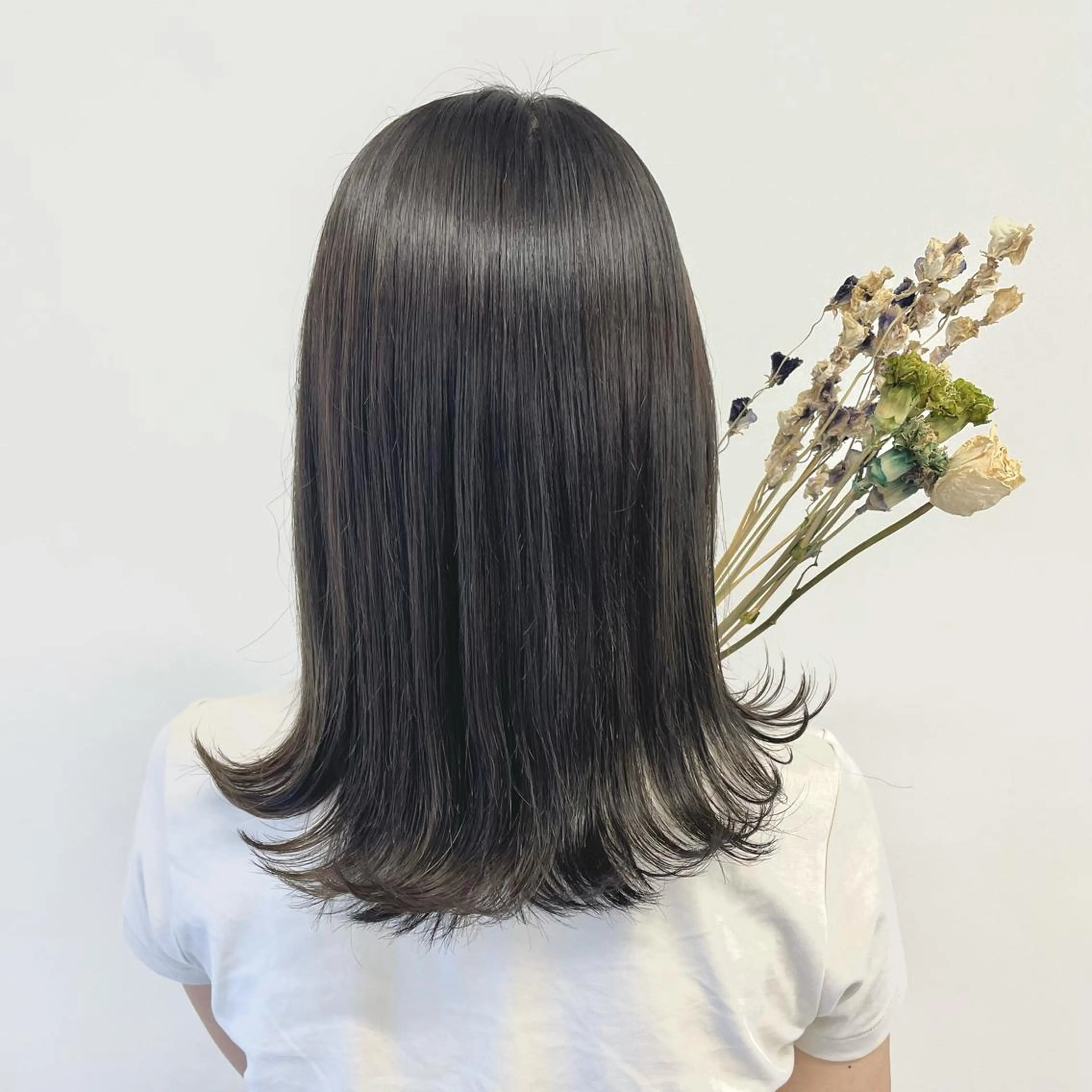 ミディアム カラー 🔵暗髪　特化🔵 梅田・増田のヘアスタイル