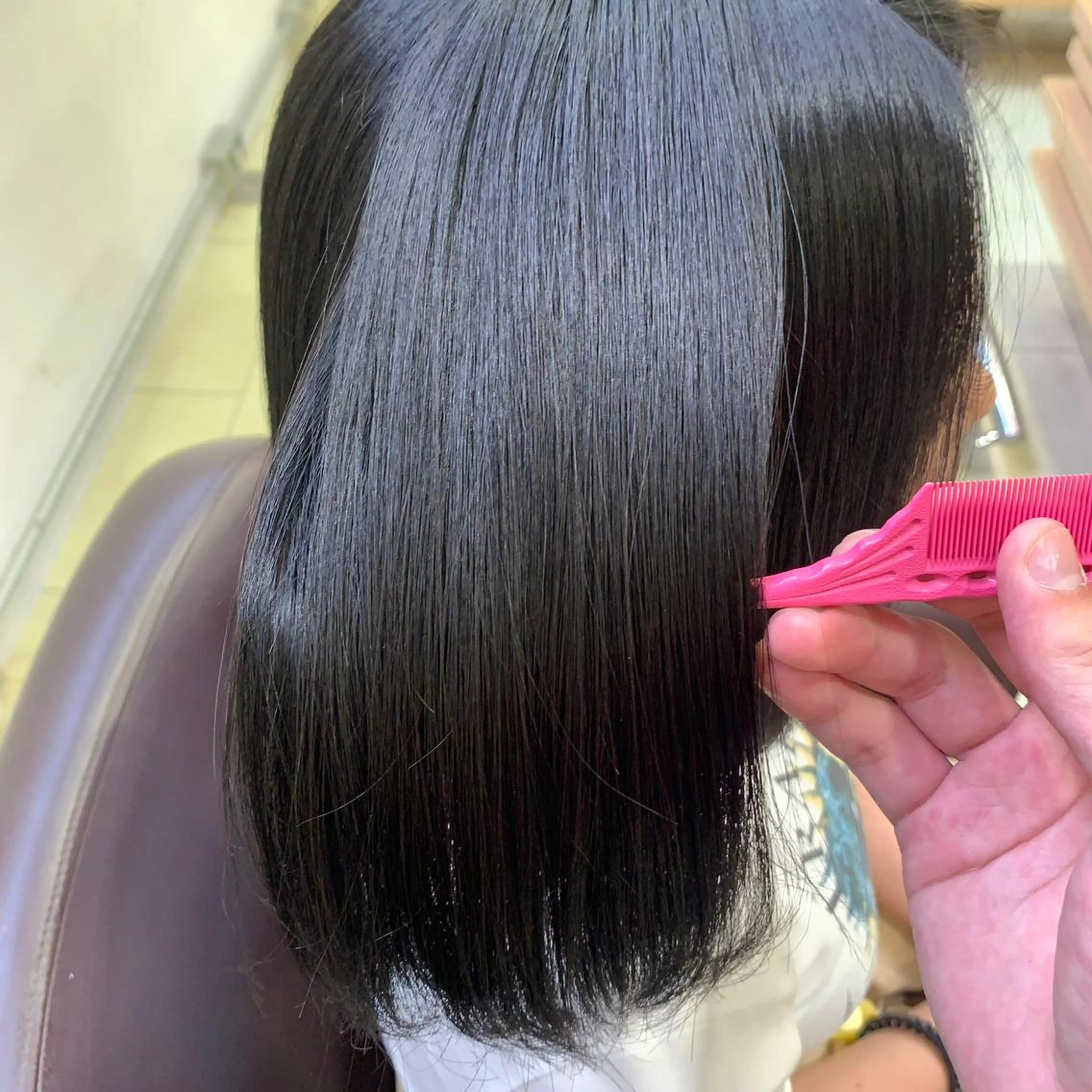 ミディアム カラー 韓国レイヤー/センタ ーパート/坂本翔のヘアスタイル