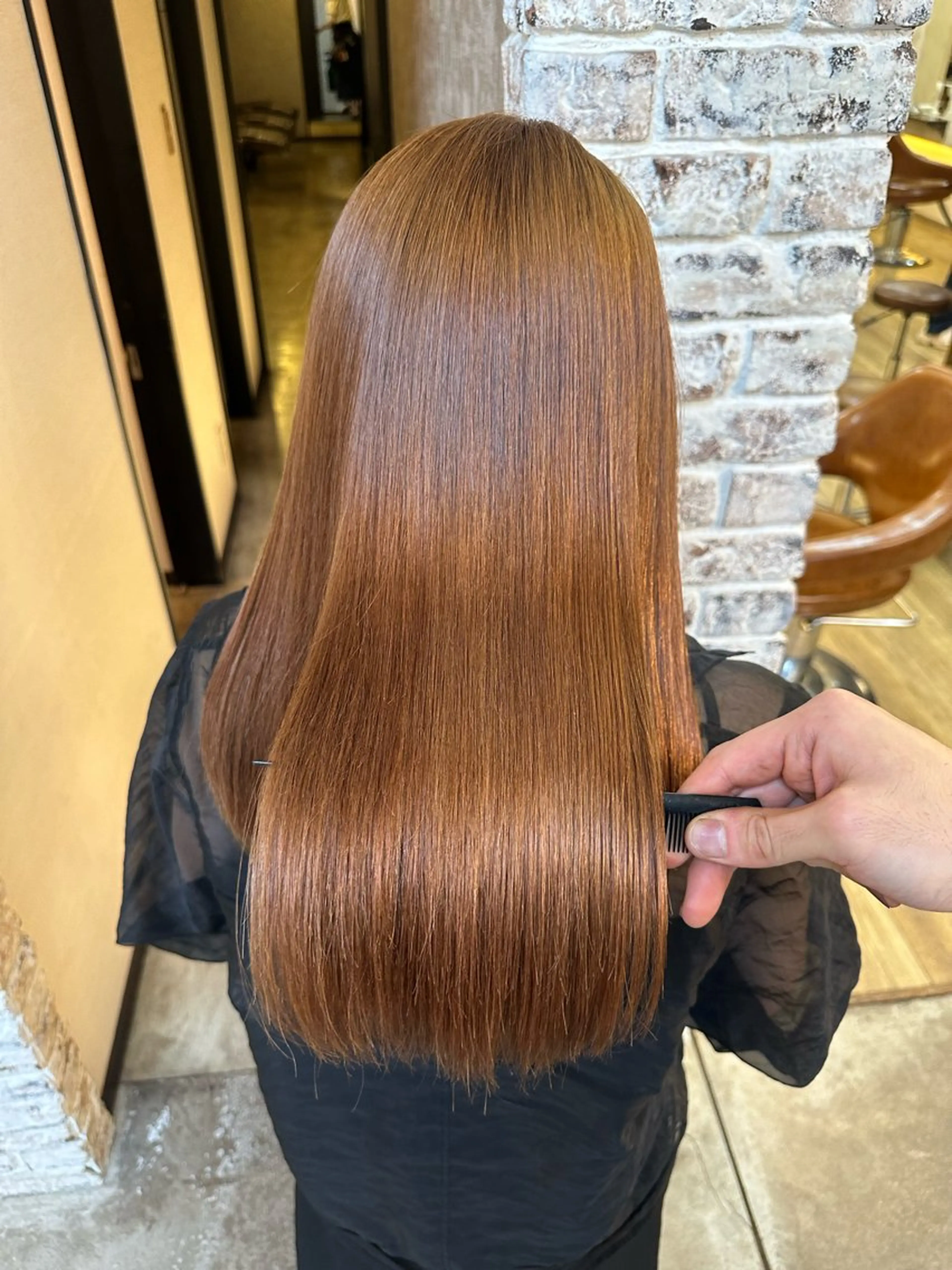 セミロング 縮毛矯正 ハイトーン/髪質 改善特化　Kaitoのヘアスタイル