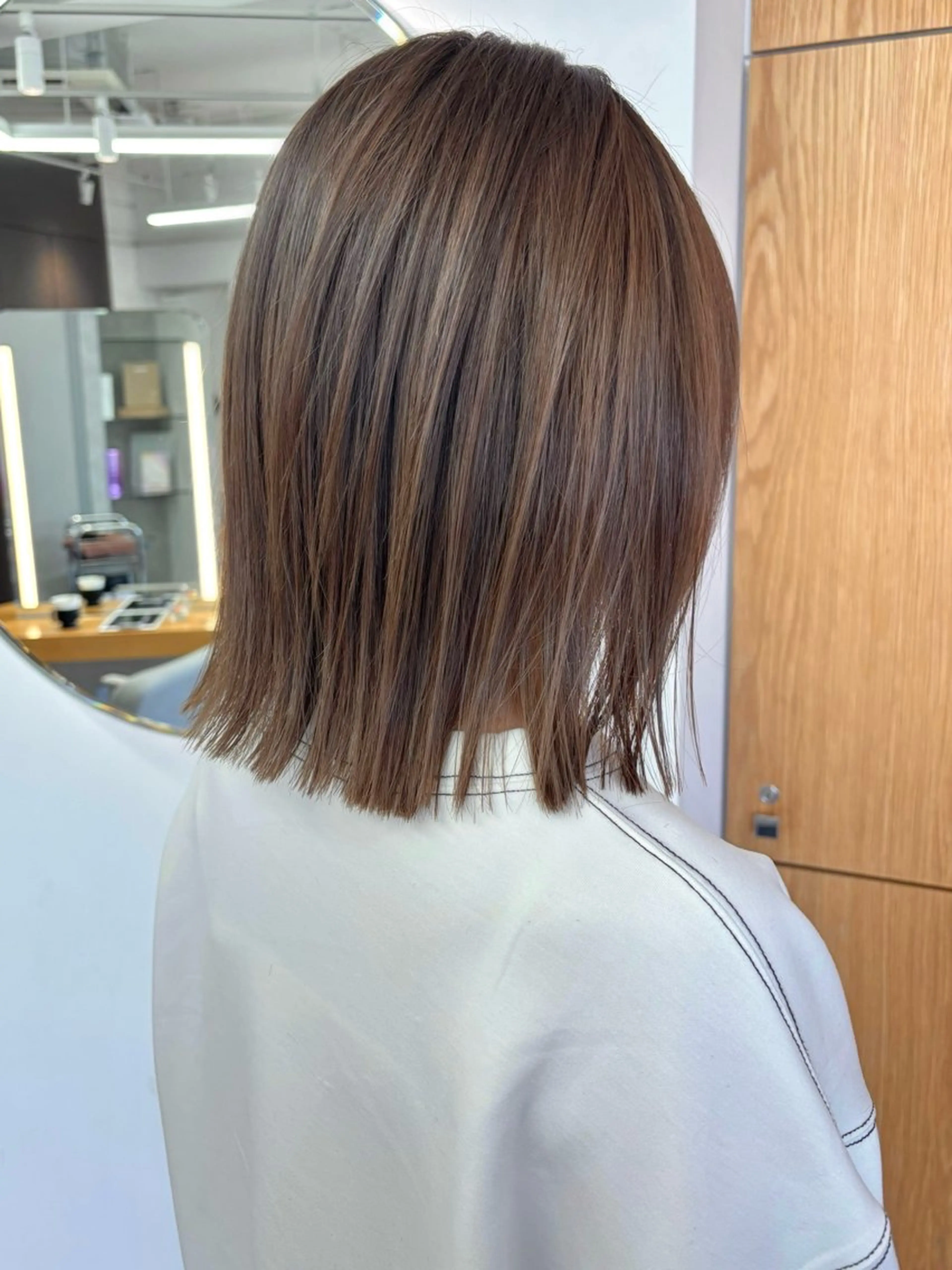 ミディアム カット ヘアカラー トリートメント ボブ/透明感カラー/ 似合わせ🌿高田知那のヘアスタイル