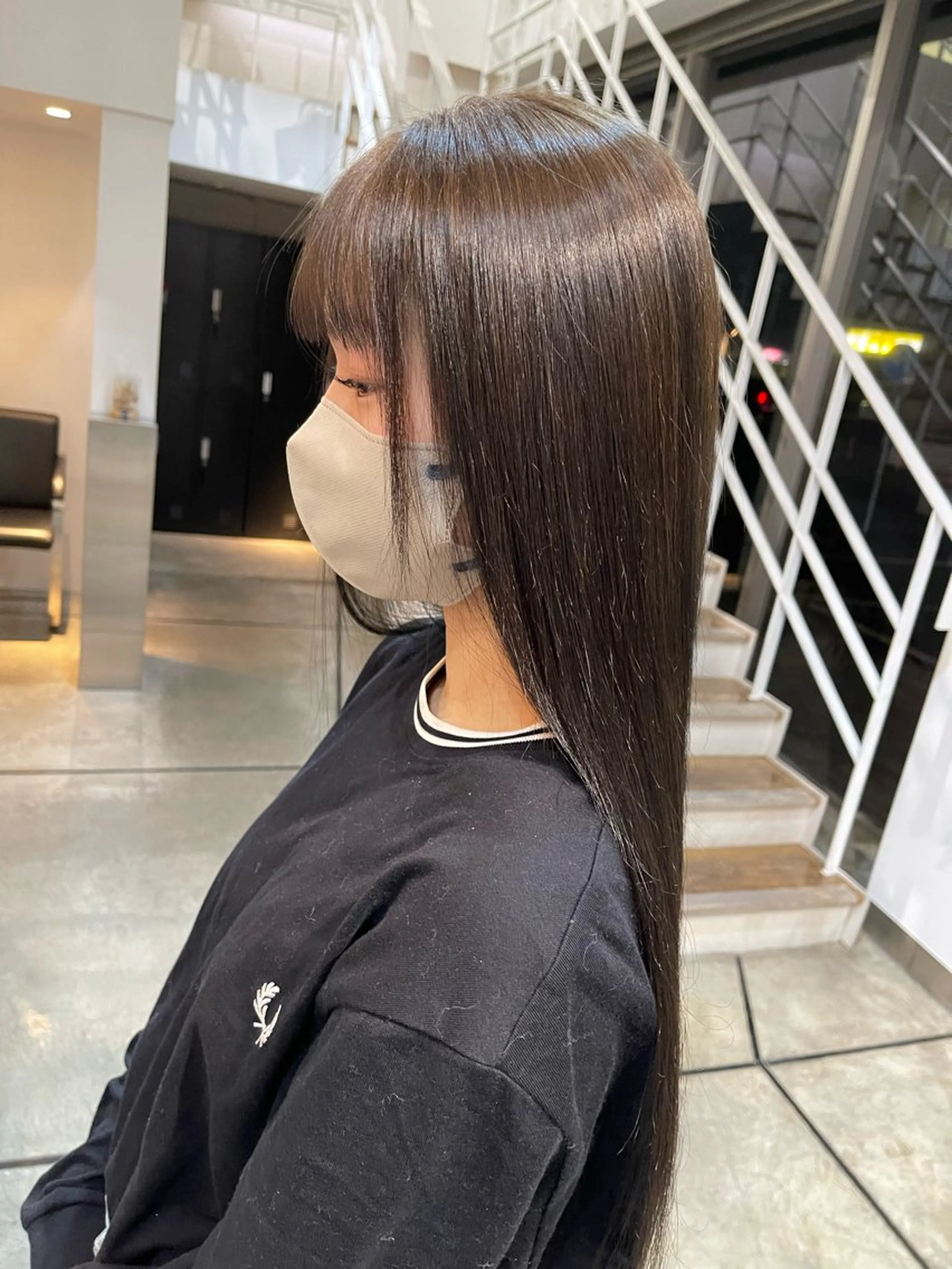 ロング カラー アッシュ アッシュグレー 髪質改善/美髪縮毛矯 正のスペシャリストのヘアスタイル