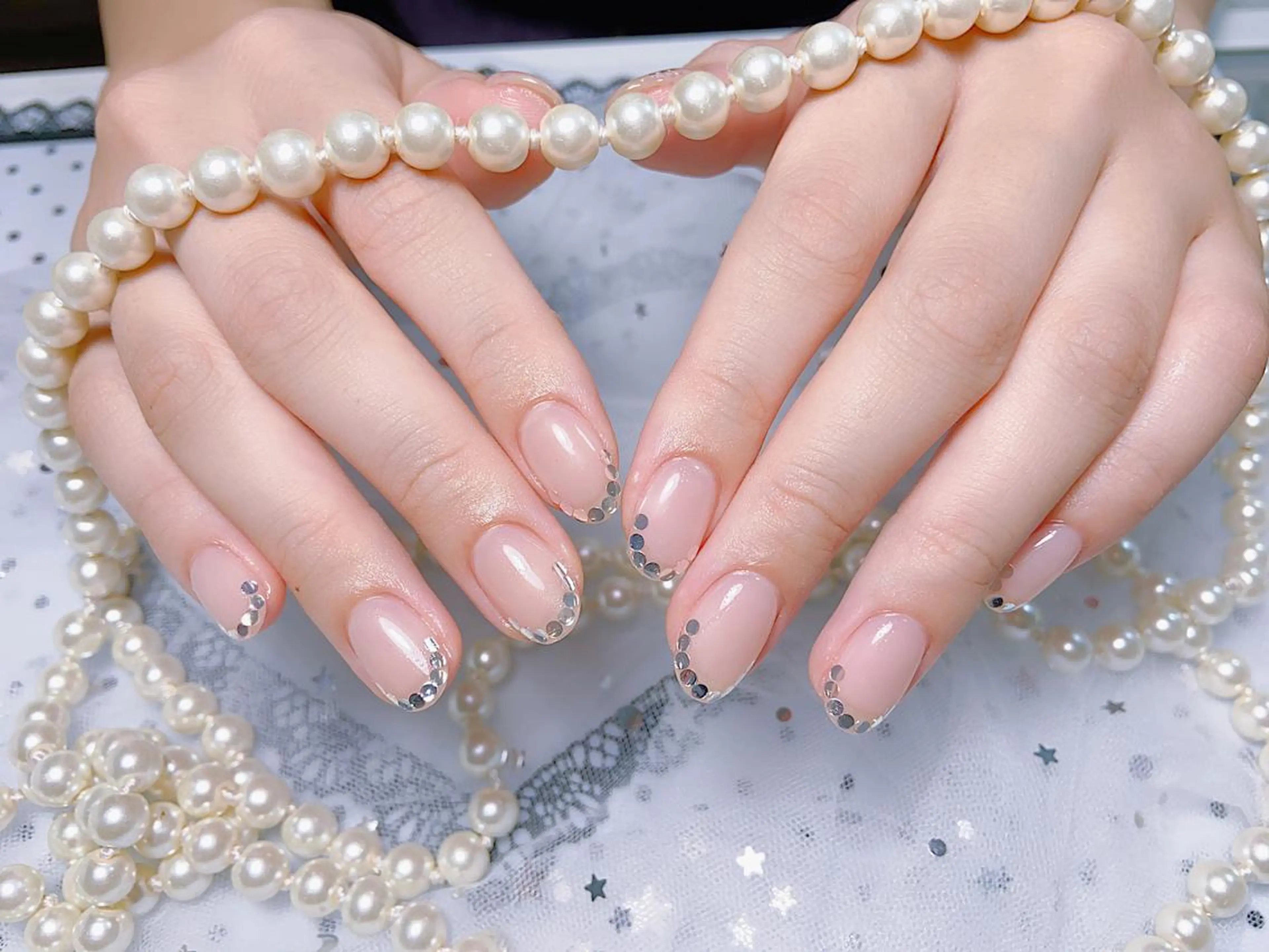ネイル オーロラネイル チークネイル 長さ出し フレンチネイル ジェルネイル MUSES  NAIL  SALON所属・MUSES ネイルのネイルデザイン