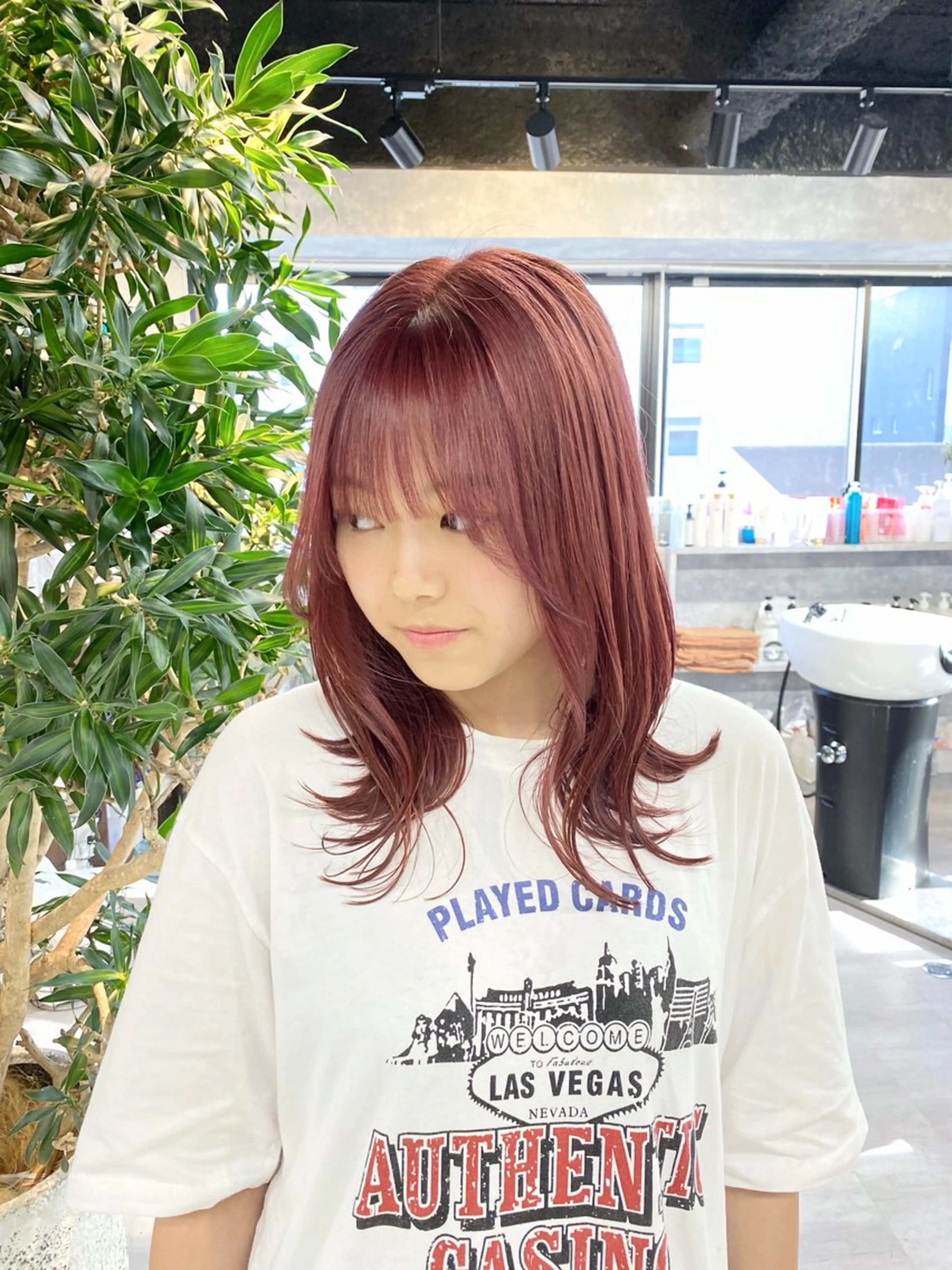 セミロング アッシュ アッシュブラック ボブ 髪質改善 韓国風ヘア 【.ico】心斎橋 飛田ゆうきのヘアスタイル