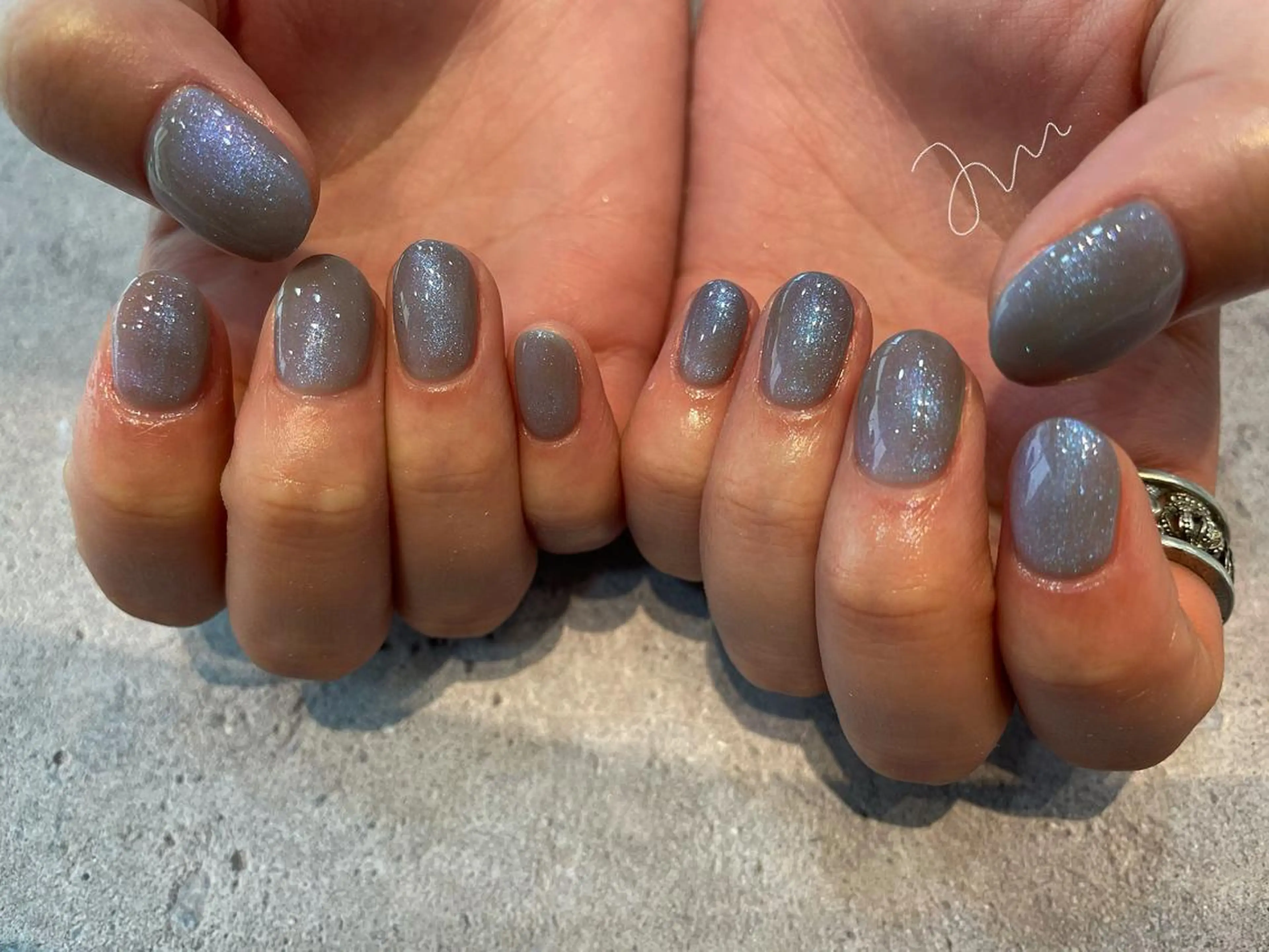 キッズ ネイル ブルー マグネットネイル feey ⁑erinaのネイルデザイン