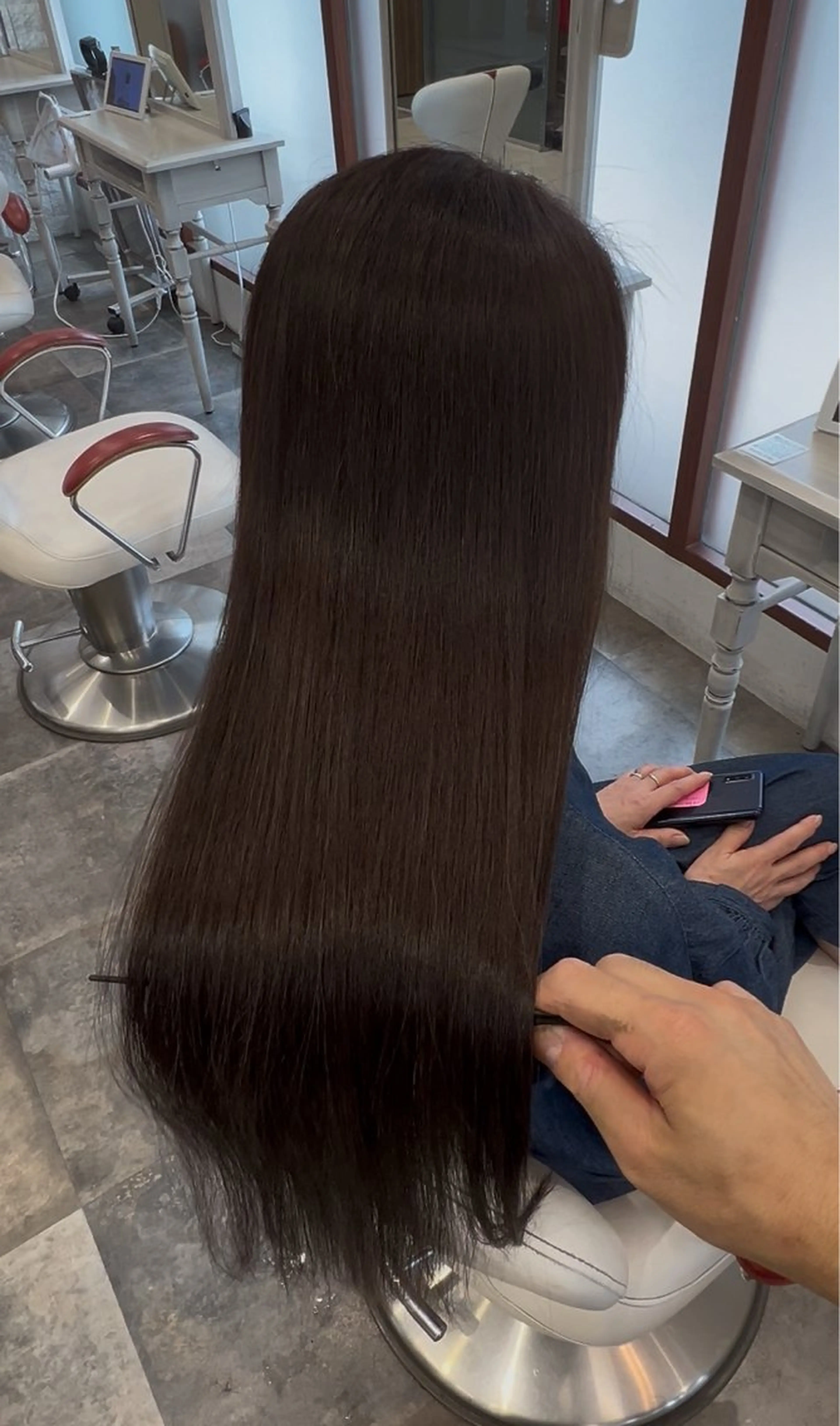 ロング 髪質改善【新宮】石川 周併ブリーチ毛OKのヘアスタイル