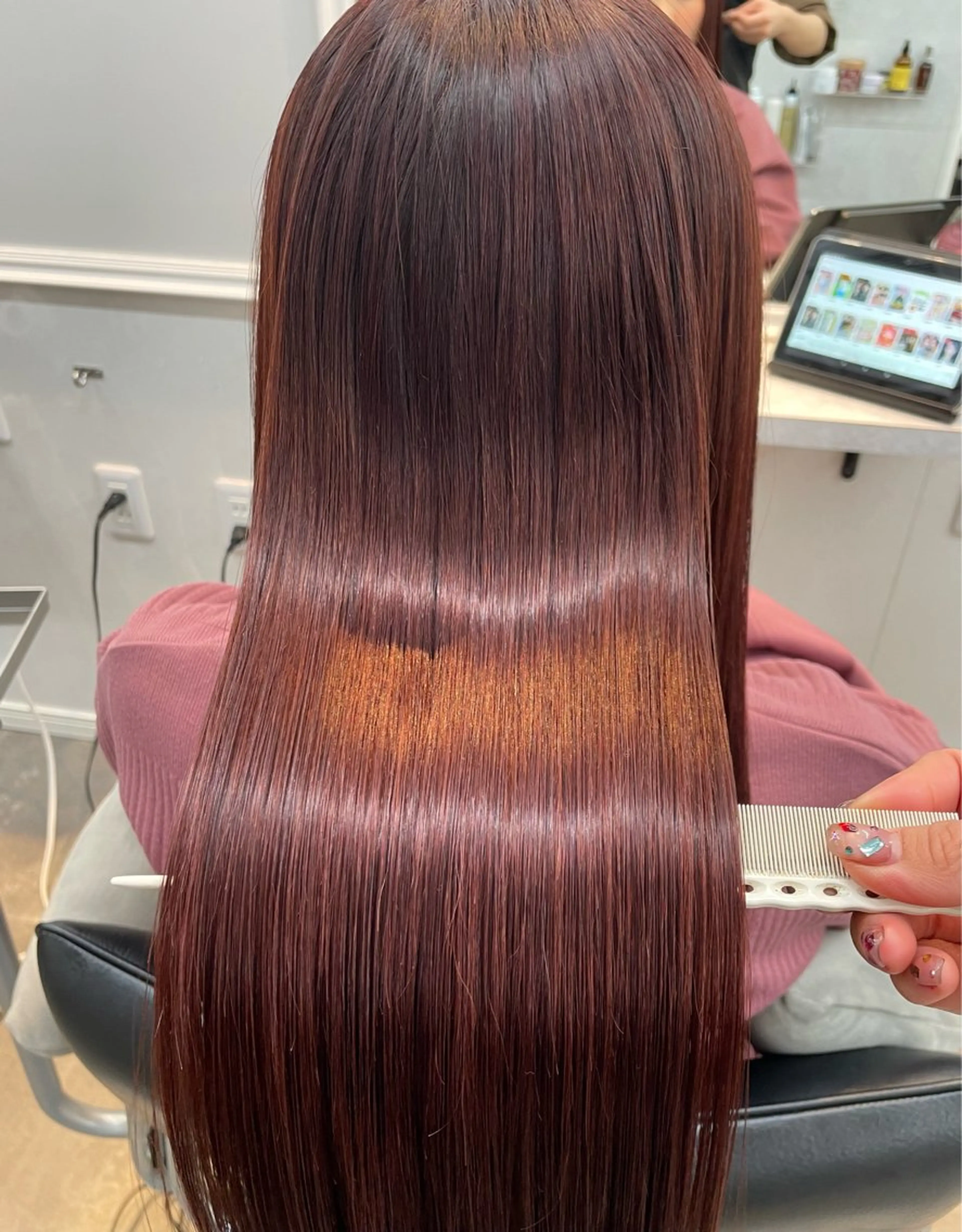 ミディアム カラー 髪質改善 トリートメント カット ヘアカラー トリートメント スタイリスト /仲川葵のヘアスタイル