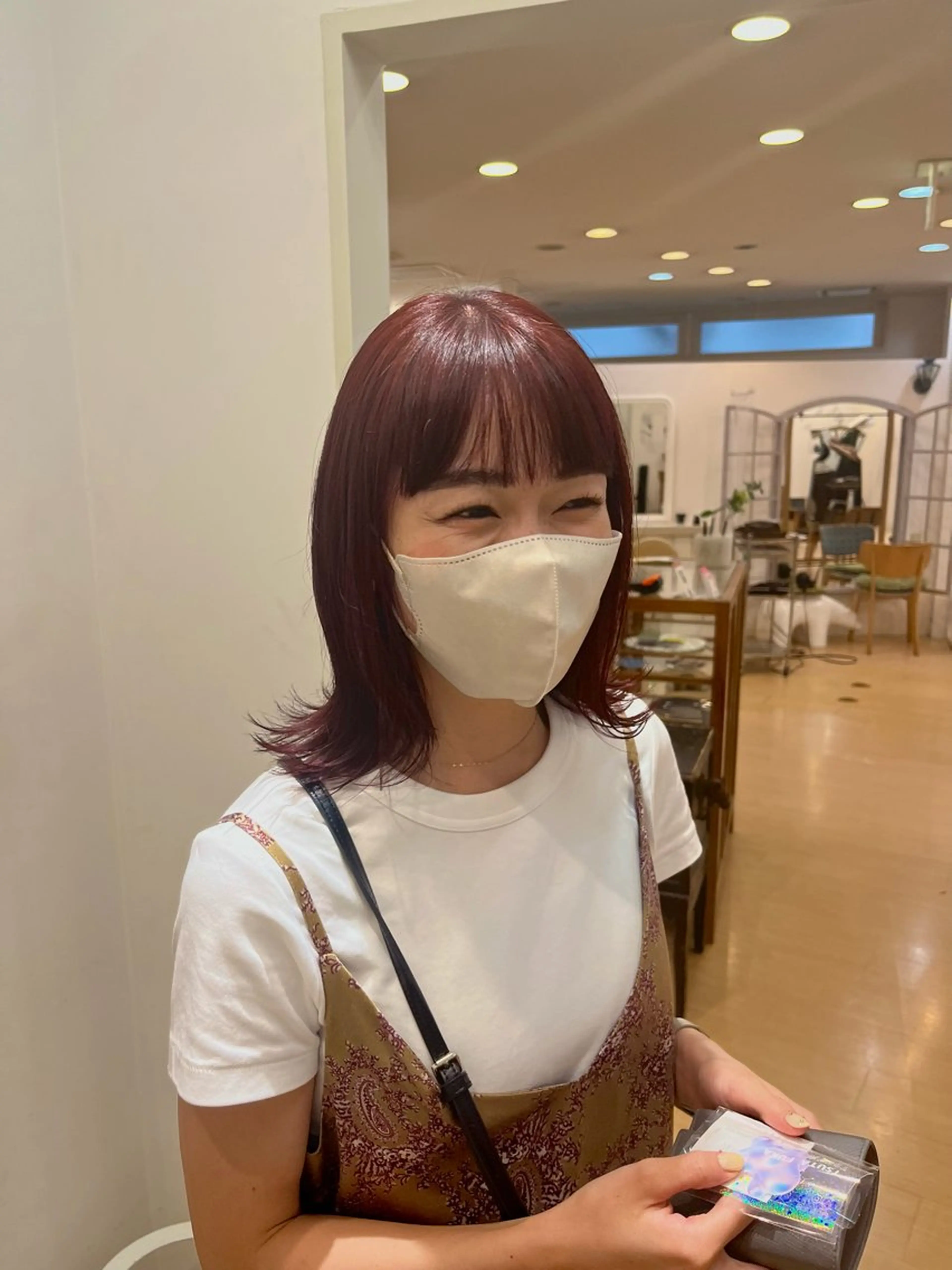 セミロング カラー ブリーチ ブラウンカラー ブリーチなしカラー レッドカラー レッドブラウン 💠つたふうか/ 韓国/メンズヘア💠のヘアスタイル