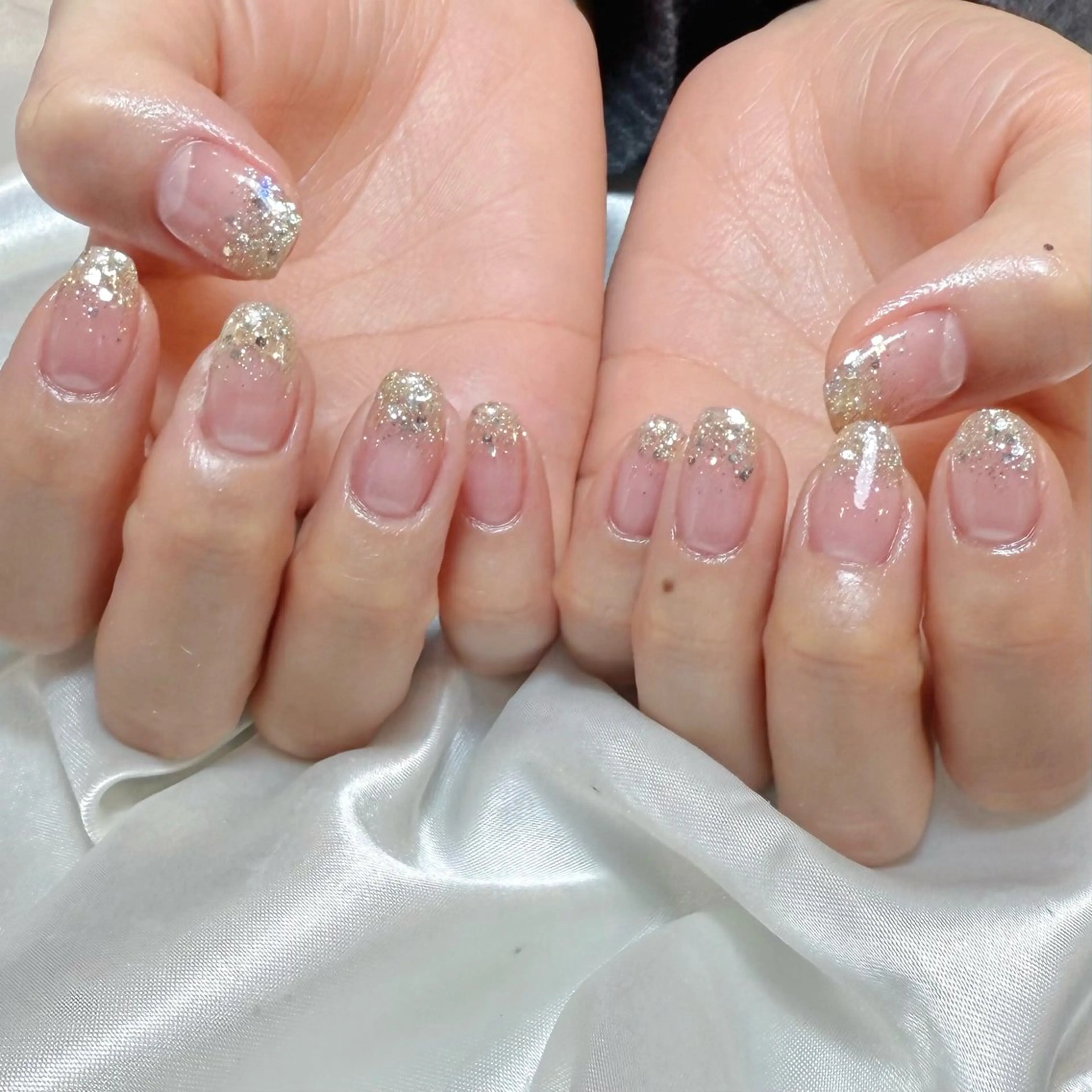 ネイル ラメ(グリッター) ラメグラデーション ワンカラーネイル ハンドネイル MyFairLady nayaのネイルデザイン