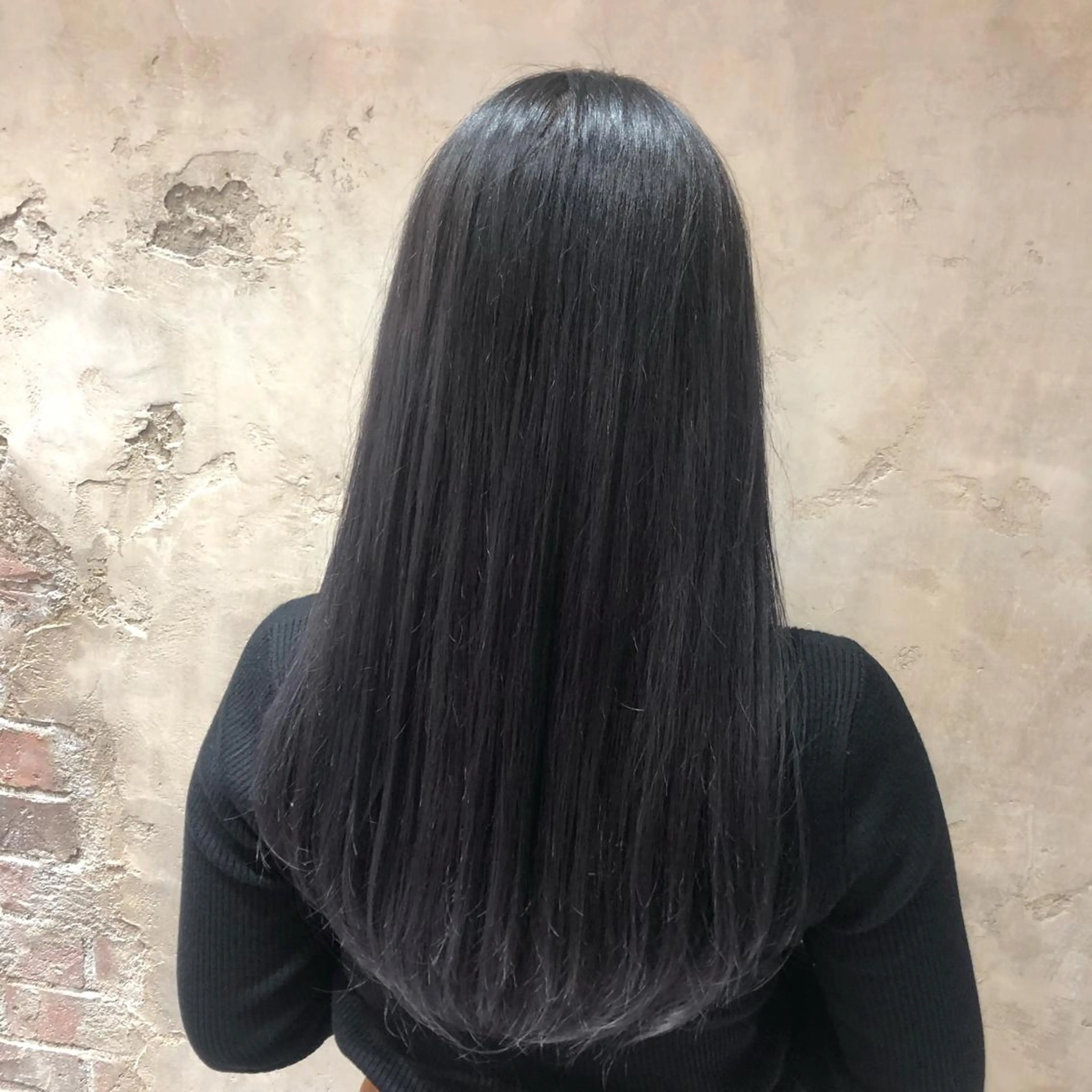 セミロング カラー アッシュ アッシュグレー ダークアッシュ 顔周り/くびれヘア 韓国ヘア💕風間るなのヘアスタイル