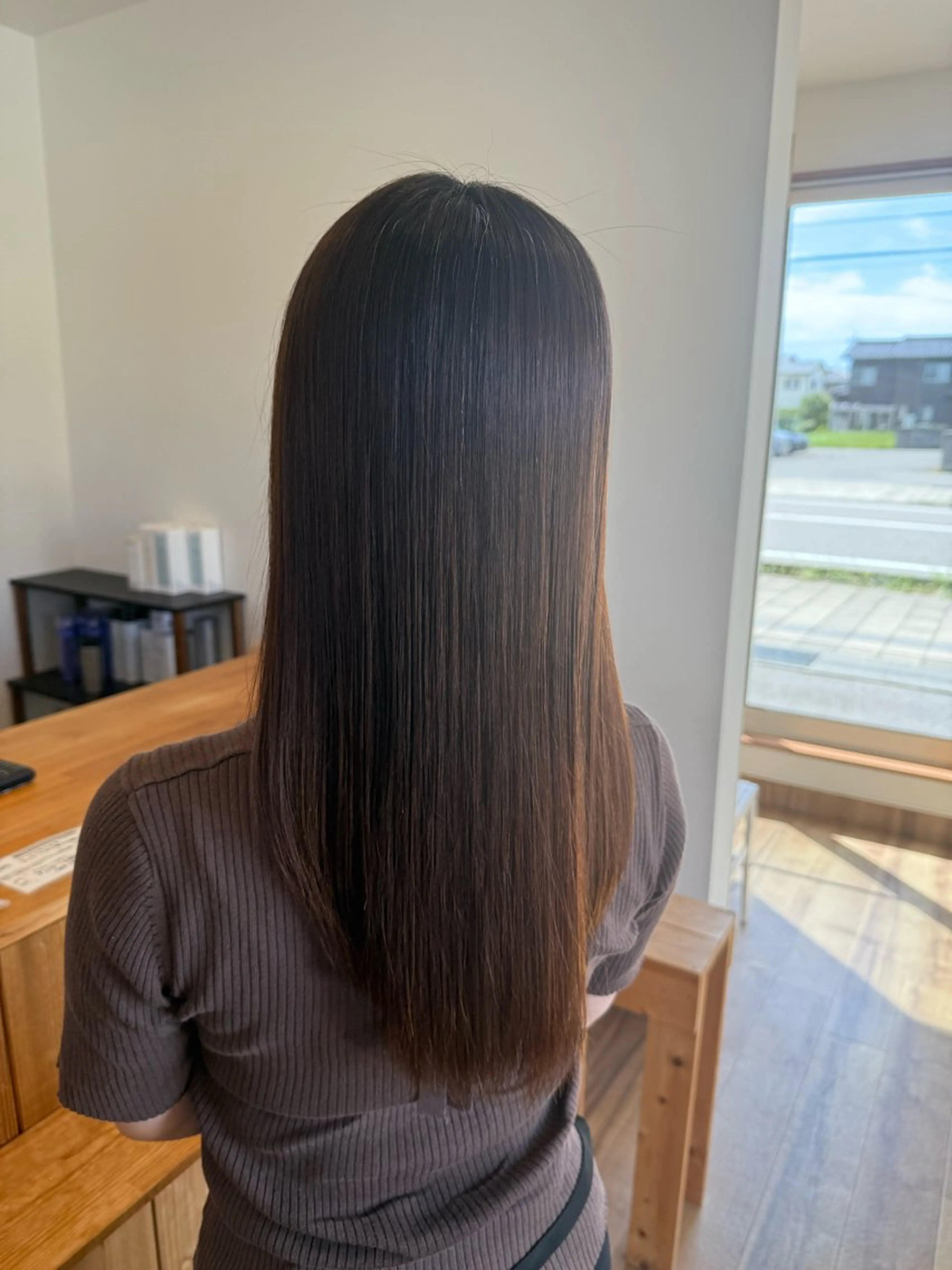 ロング 縮毛矯正 タガミ リンカのヘアスタイル